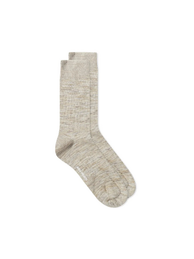 Norse Projects - Bjarki Blend Socks - Oatmeal-chaussettes-N82-0004
