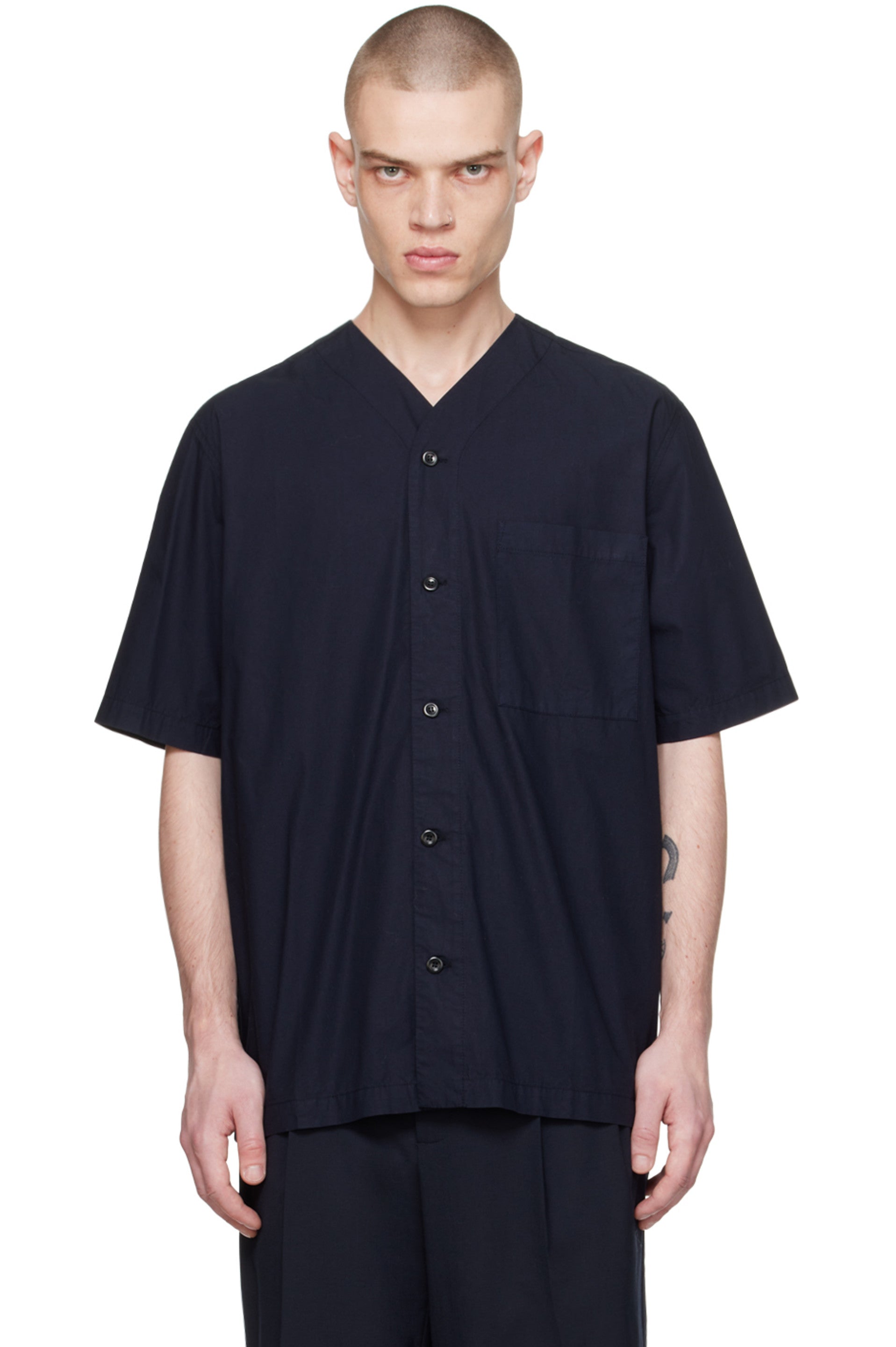 Norse Projects - Erwin Typewriter SS Shirt - Dark Navy - Chemise - N40 - 0792