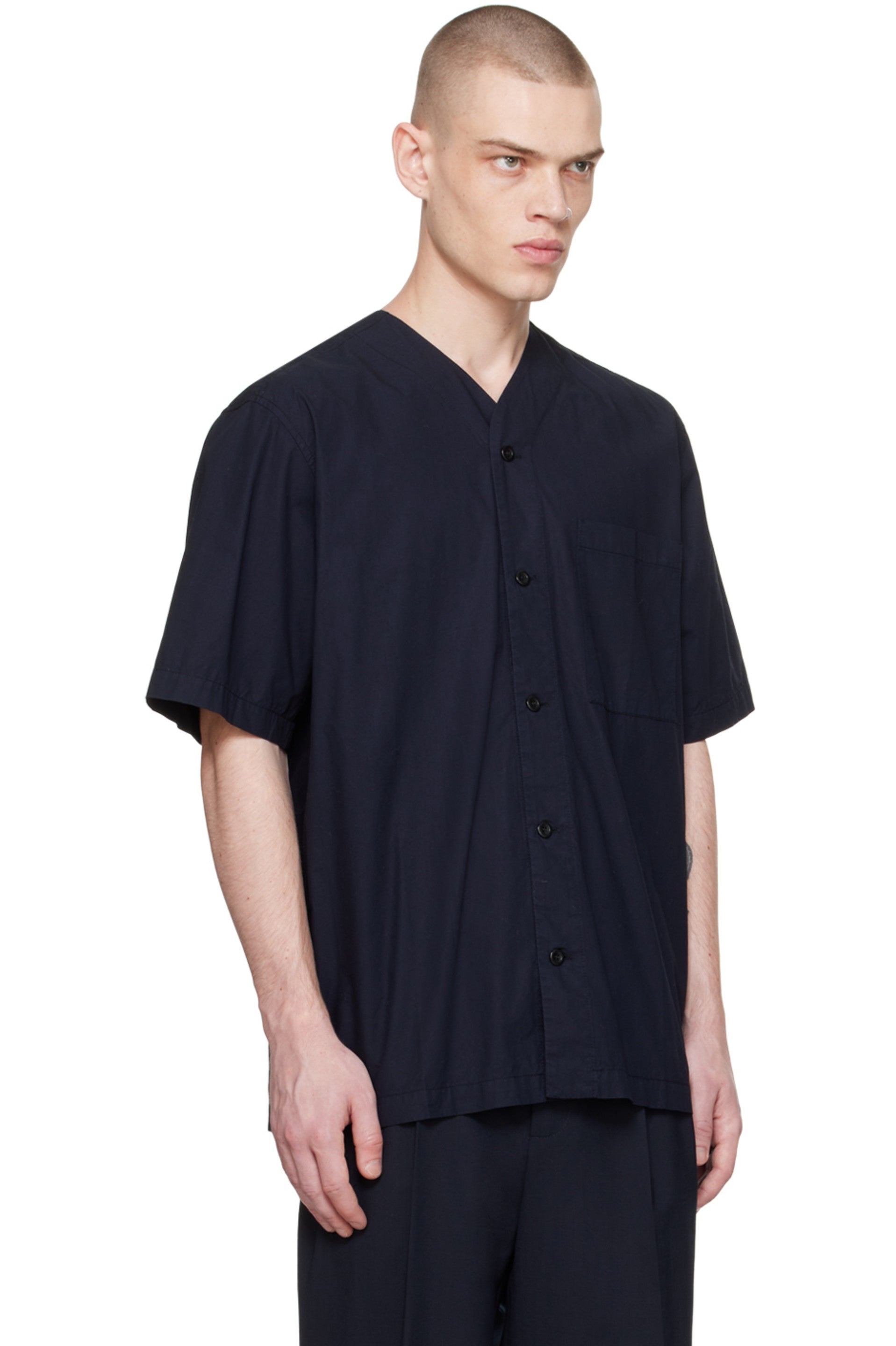 Norse Projects - Erwin Typewriter SS Shirt - Dark Navy - Chemise - N40 - 0792