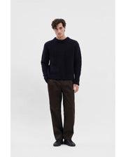 Norse Projects - Rasmus Relaxed Flame Alpaca Sweatshirt - Navy - Pulls et Sweats - N45 - 0589