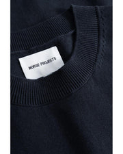 Norse Projects - Rhys Cotton Linen T - shirt - Dark Navy - T - Shirt - N45 - 0600