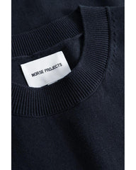 Norse Projects - Rhys Cotton Linen T - shirt - Dark Navy - T - Shirt - N45 - 0600