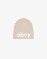 Obey - Lowercase Beanie - Silver Grey - Accessoires - 100030191