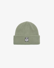 Obey - Mid Icon Patch Cuff Beanie - Abbey Stone - Accessoires - 100030195