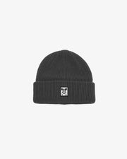 Obey - Mid Icon Patch Cuff Beanie - Black - Accessoires - 100030195