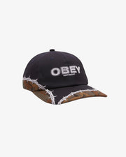 Obey - Not Right 6 Panel Velcro Back - Navy Multi - Accessoires - 100580397