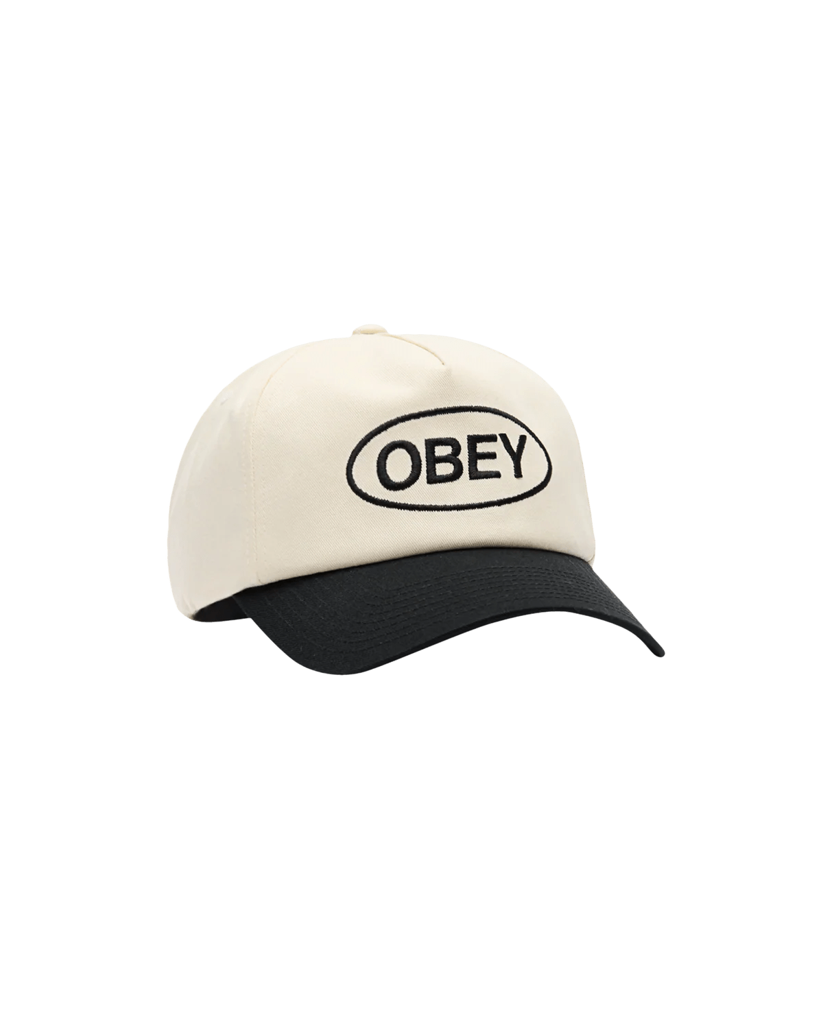 Obey – Oval 5 panel strapback – Unbleached multi - Accessoires - 100490137UBLO/S