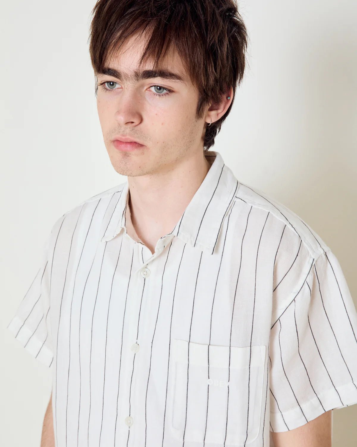 Obey - Joe Woven SS Shirt - White multi - Chemises - 181210458WTML
