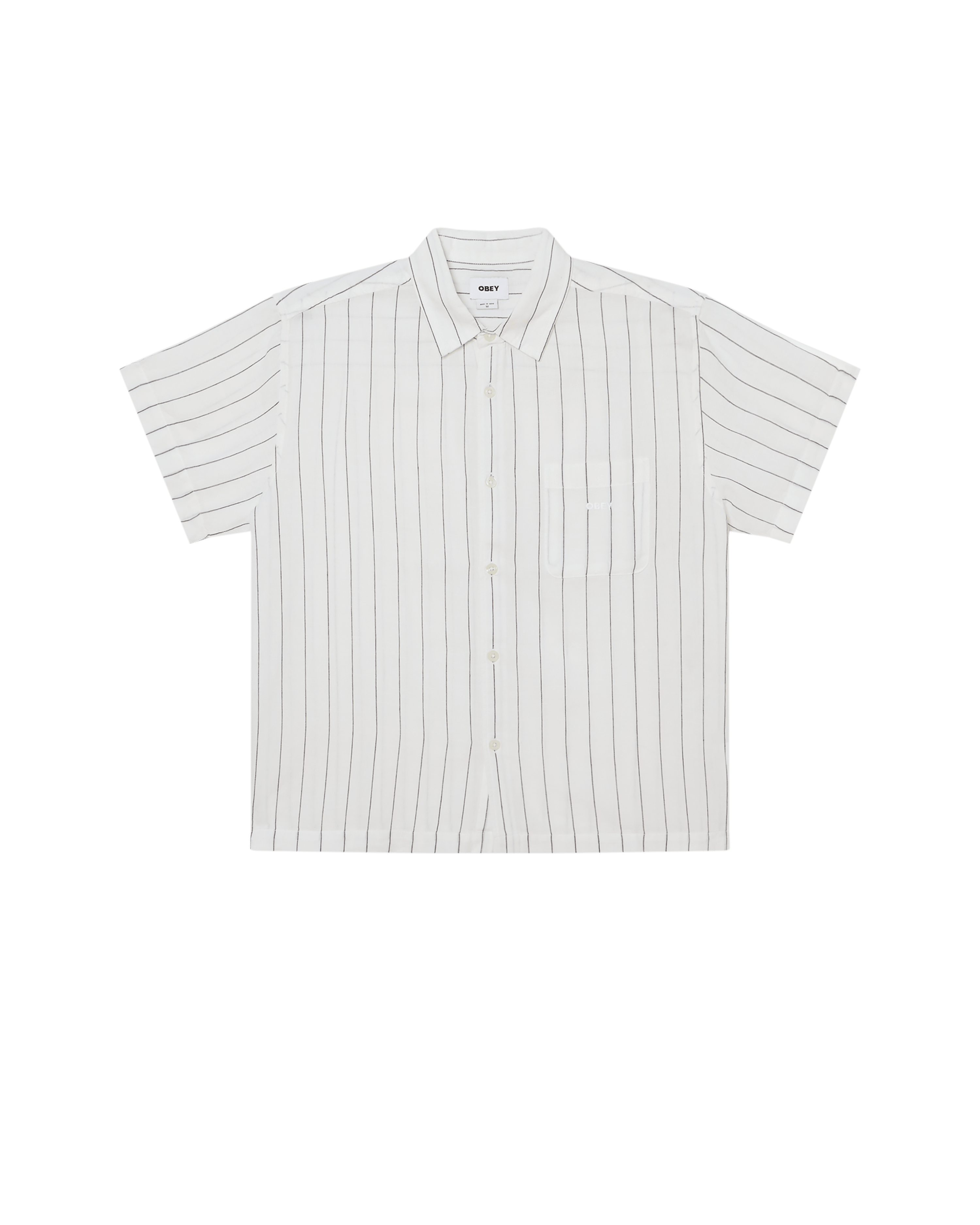 Obey - Joe Woven SS Shirt - White multi - Chemises - 181210458WTML