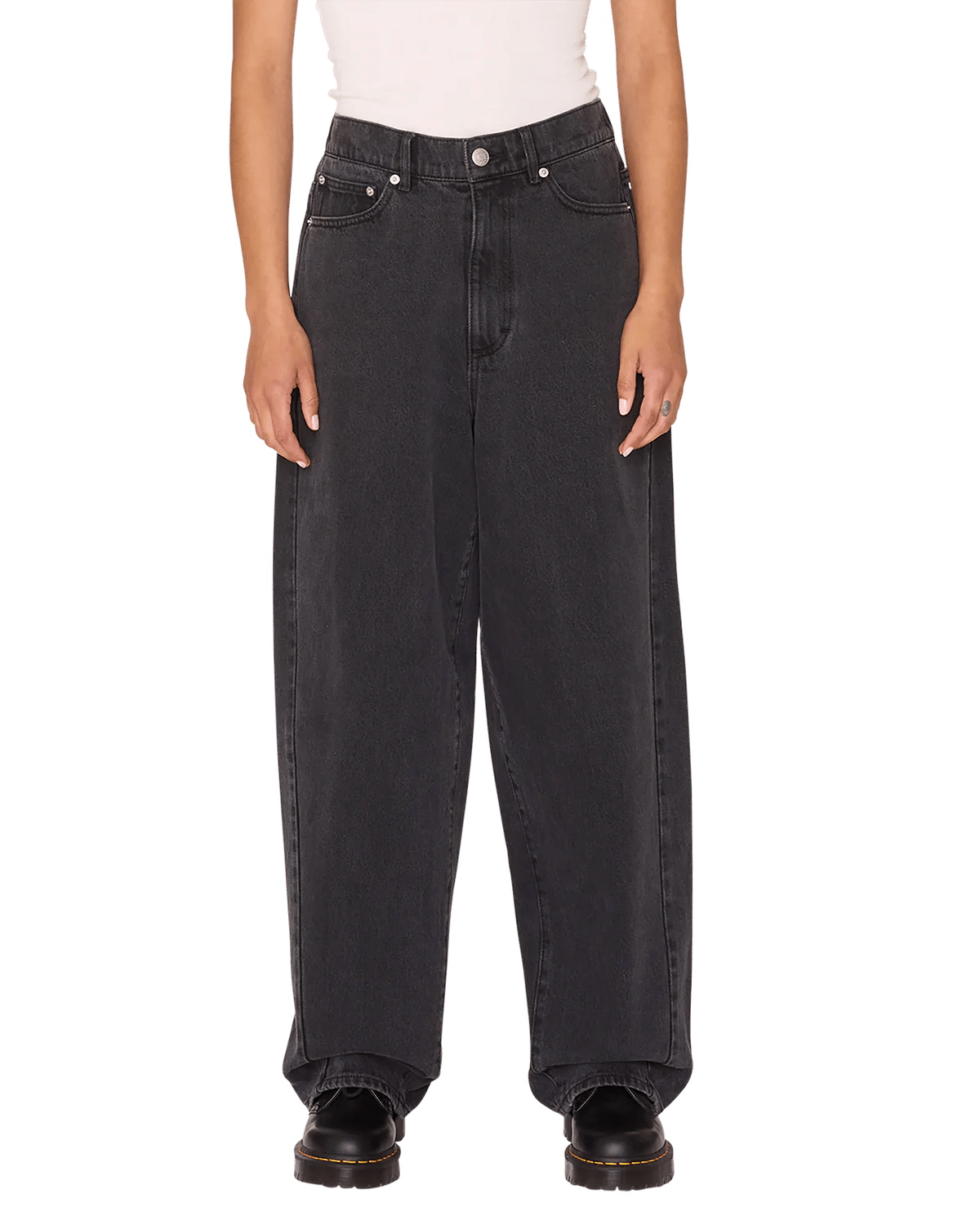 Obey - Leah III Baggy Denim - Black Ash - Jupes et Pantalons - 242010059