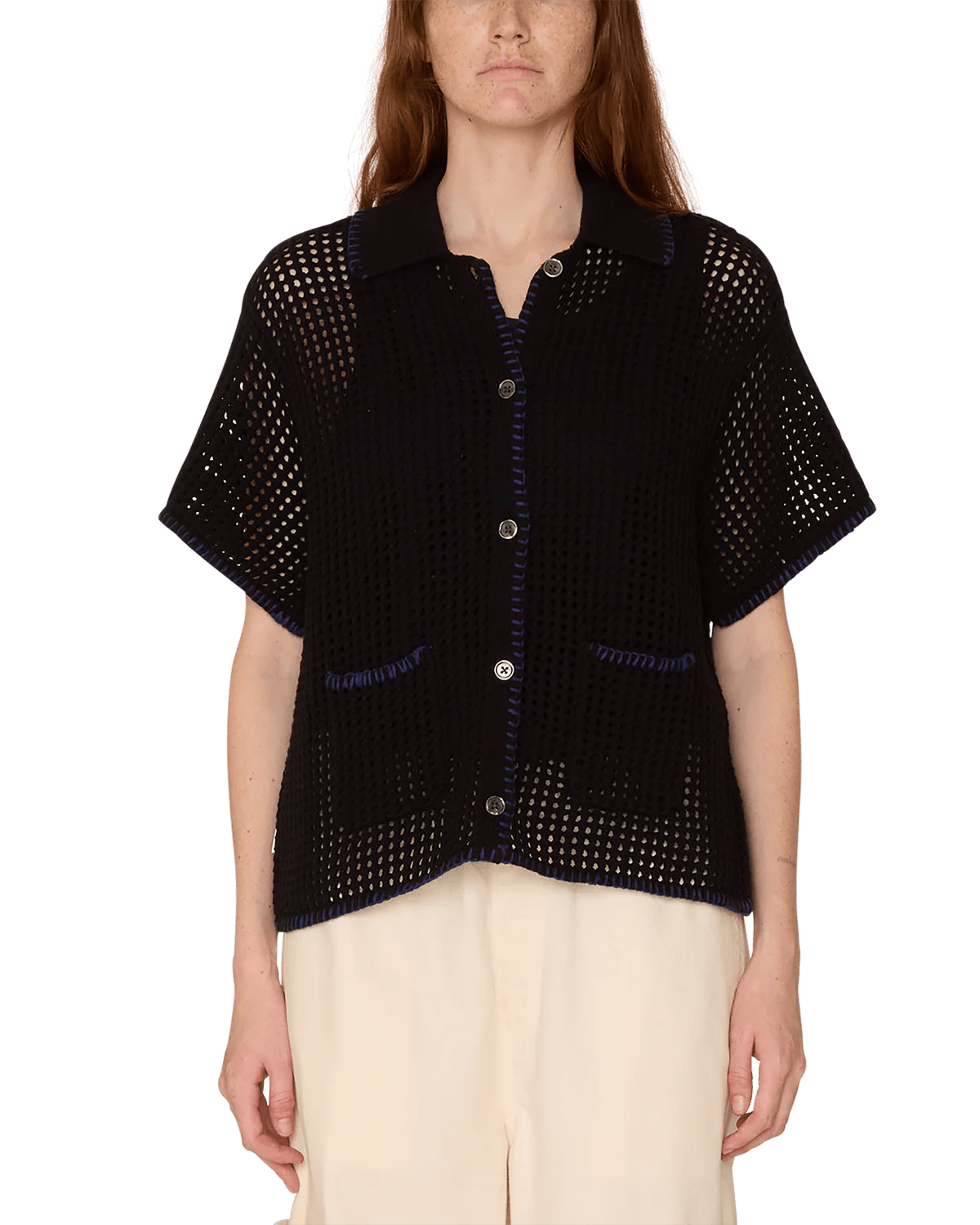 Obey - Pilar Crochet SS Cardigan - Black - Jupes et Pantalons - ‭251010072‬