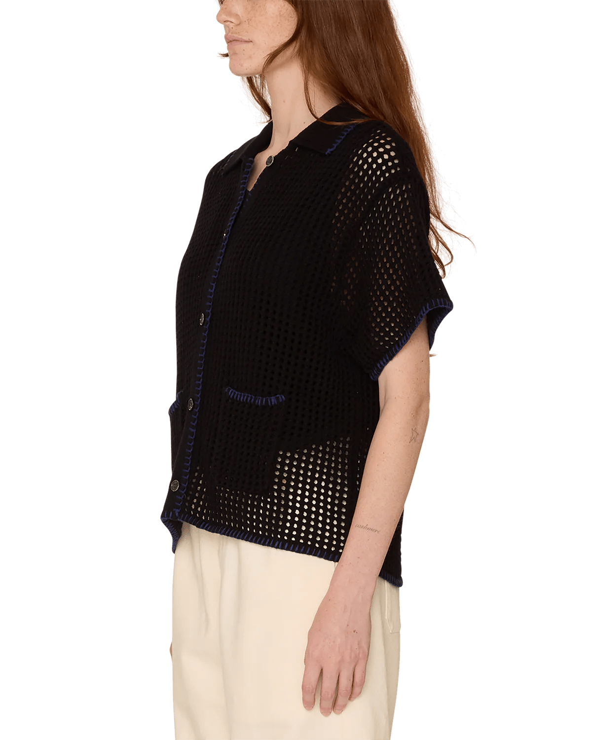 Obey - Pilar Crochet SS Cardigan - Black - Jupes et Pantalons - ‭251010072‬