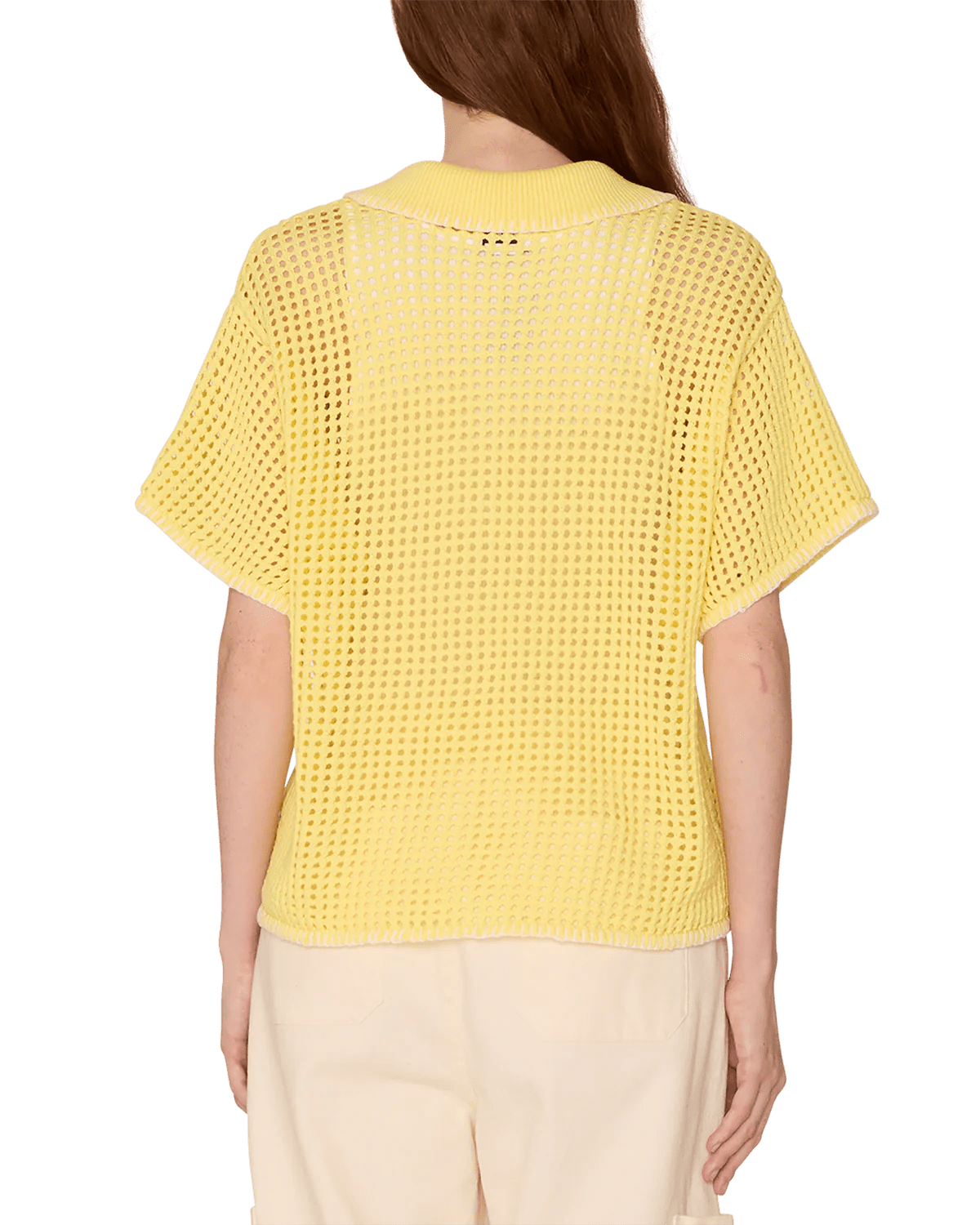 Obey - Pilar Crochet SS Cardigan - Yellow Pear - Jupes et Pantalons - 411550127