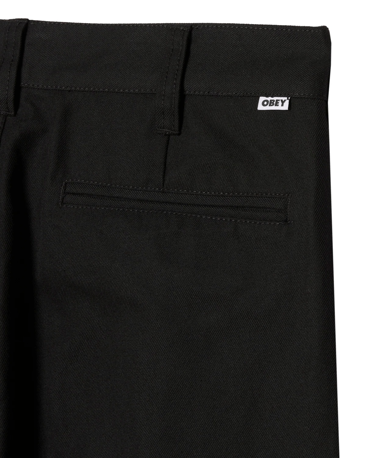 Obey – Armel pleated pant – Black - Pantalons et Shorts - 142020261BLK28