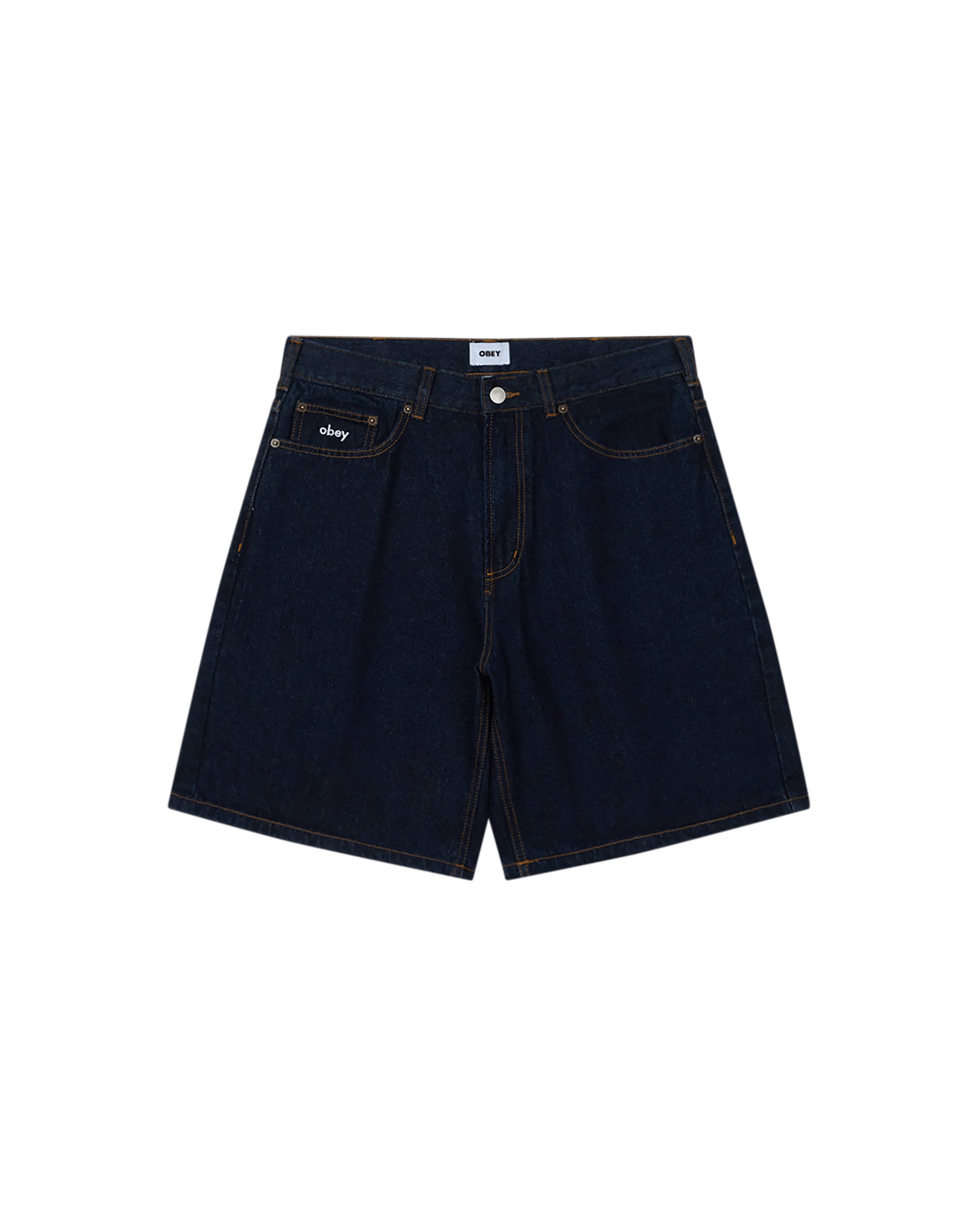 Obey - Bigwig Baggy Denim Short - Rinse Indigo - Pantalons et Shorts - 172100090