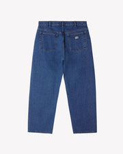 Obey - Bigwig Baggy Denim - Stone wash indigo-Pantalons et Shorts-142010087