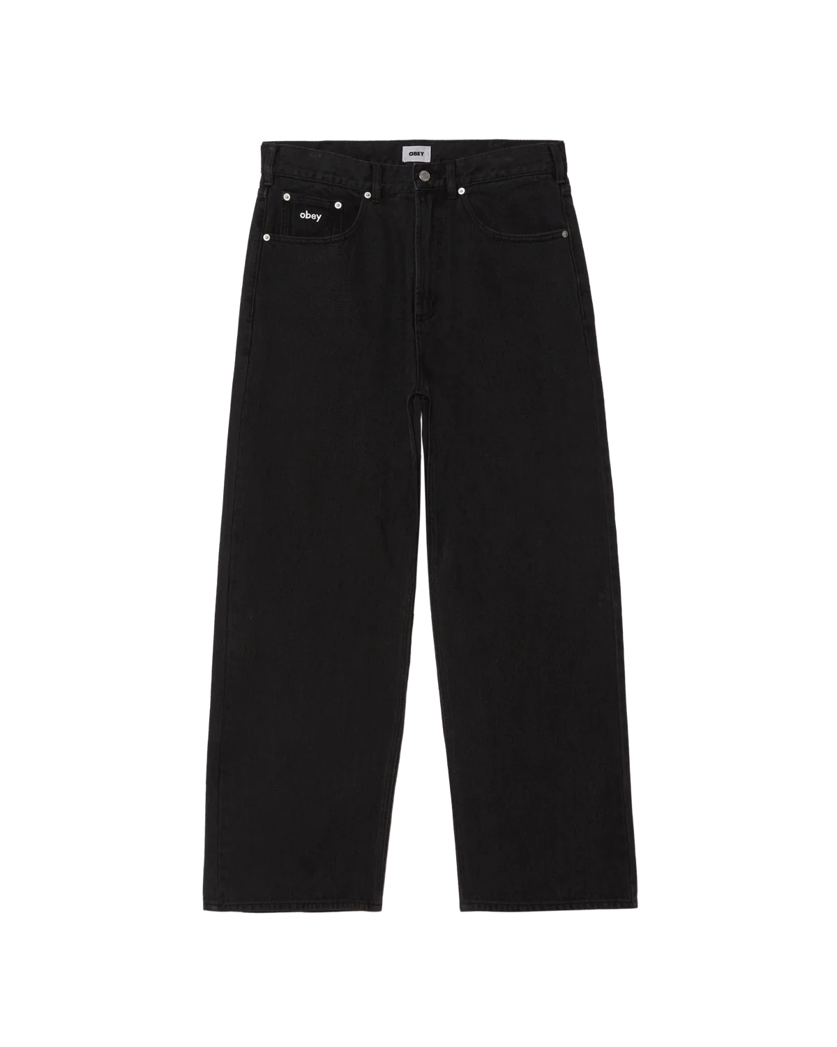 Obey - Bigwig Baggy Denim - Washed Black - Pantalons et Shorts - 142010087