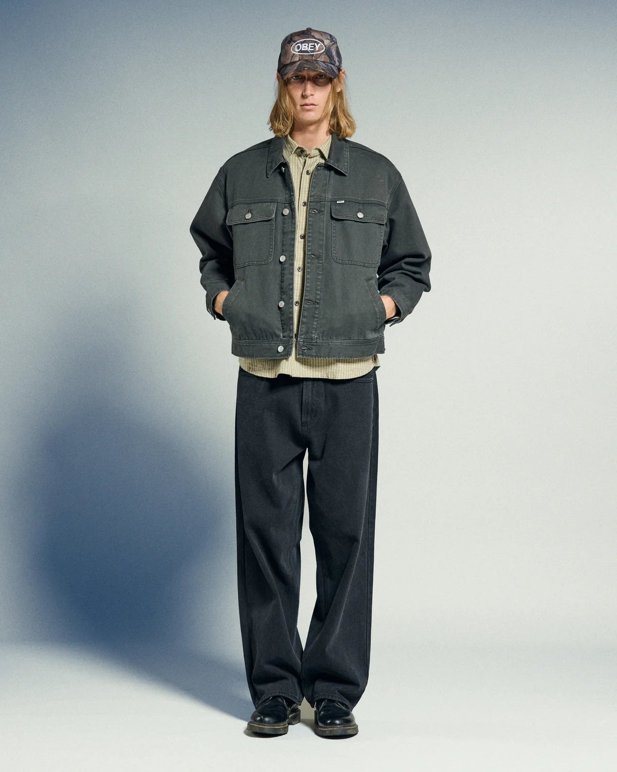 Obey - Bigwig Baggy Denim - Washed Black - Pantalons et Shorts - 142010087