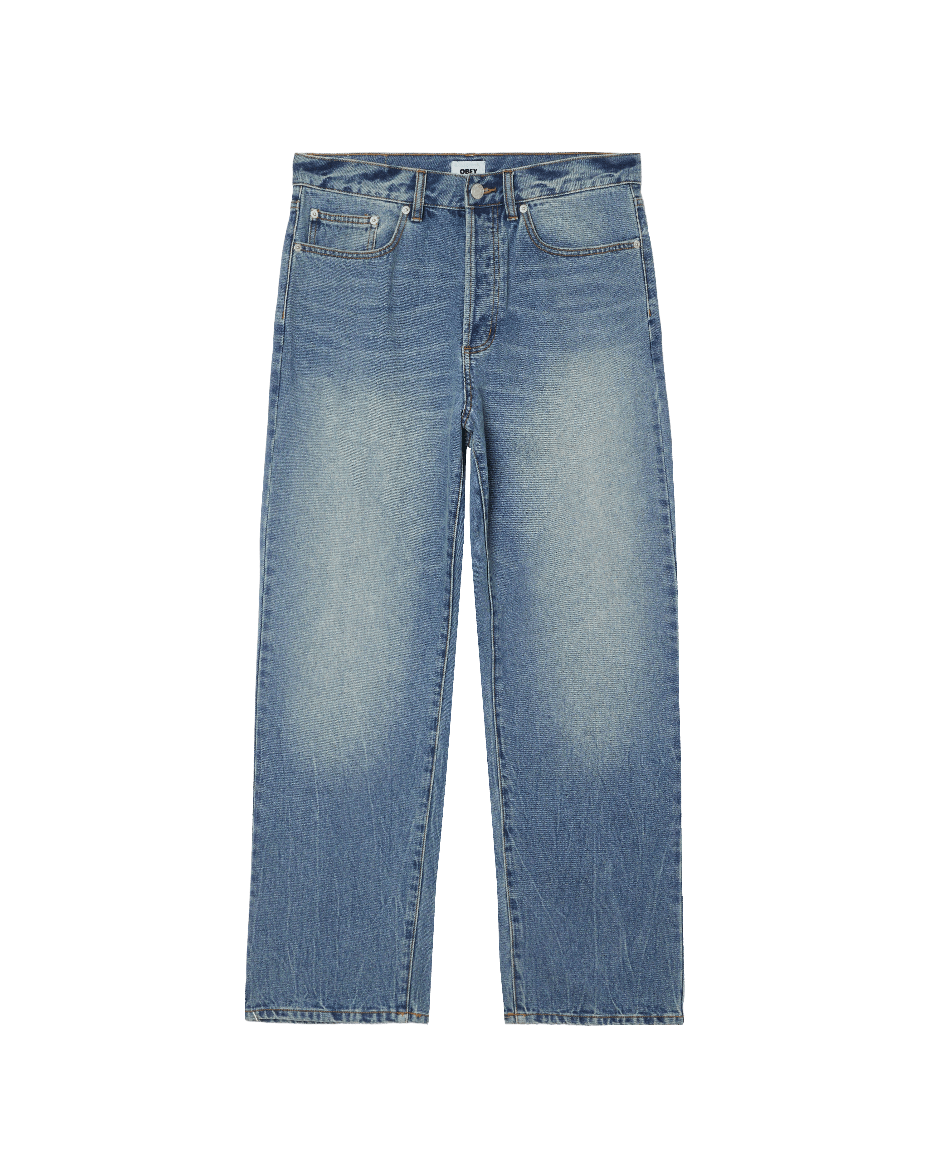 Obey - Classic Baggy Vintage Denim - Heavy vintage light indigo - Pantalons et Shorts - 142010115HVLI28