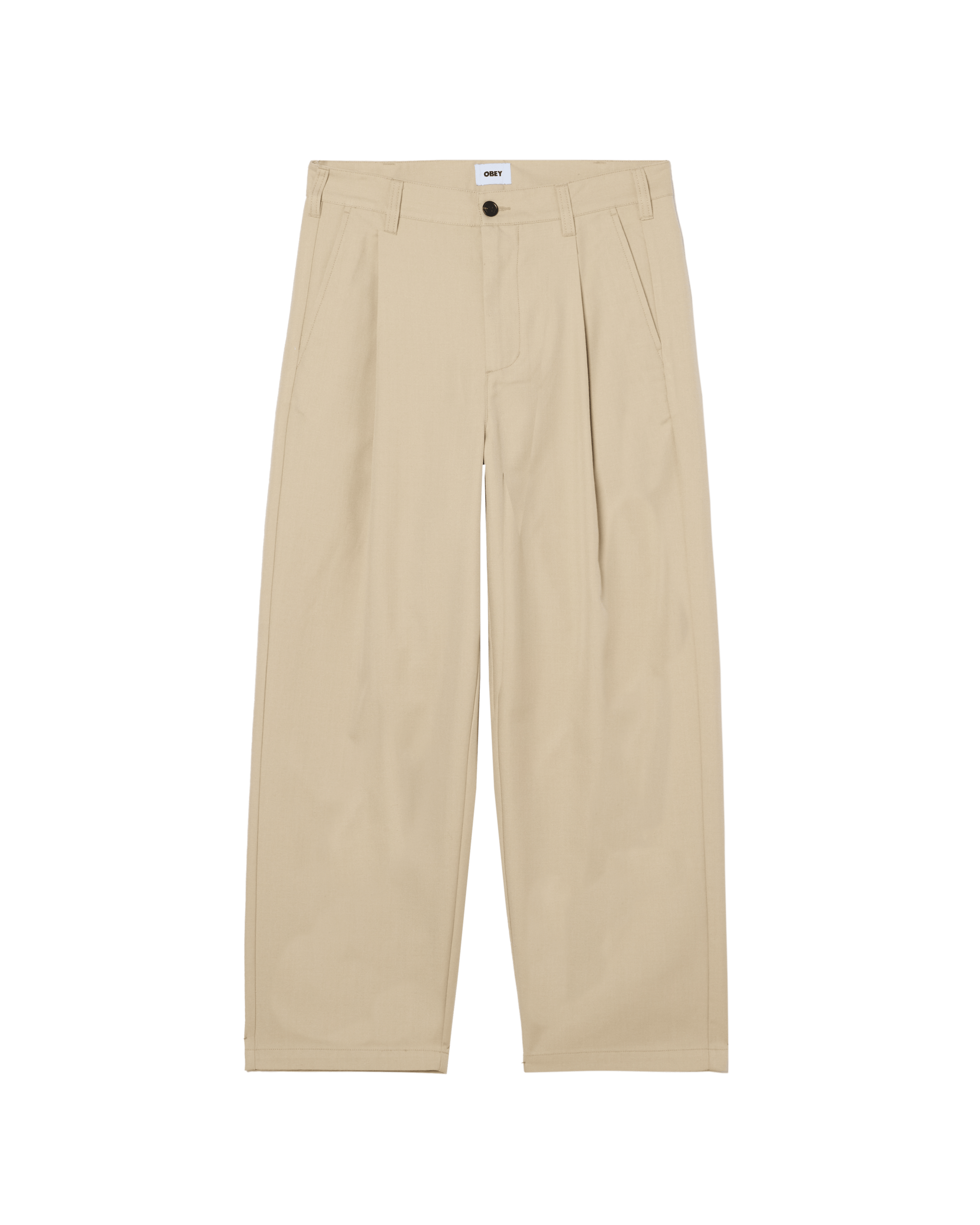 Obey - Dean Pleated Pant - Cement - Pantalons et Shorts - 142020269CEM28