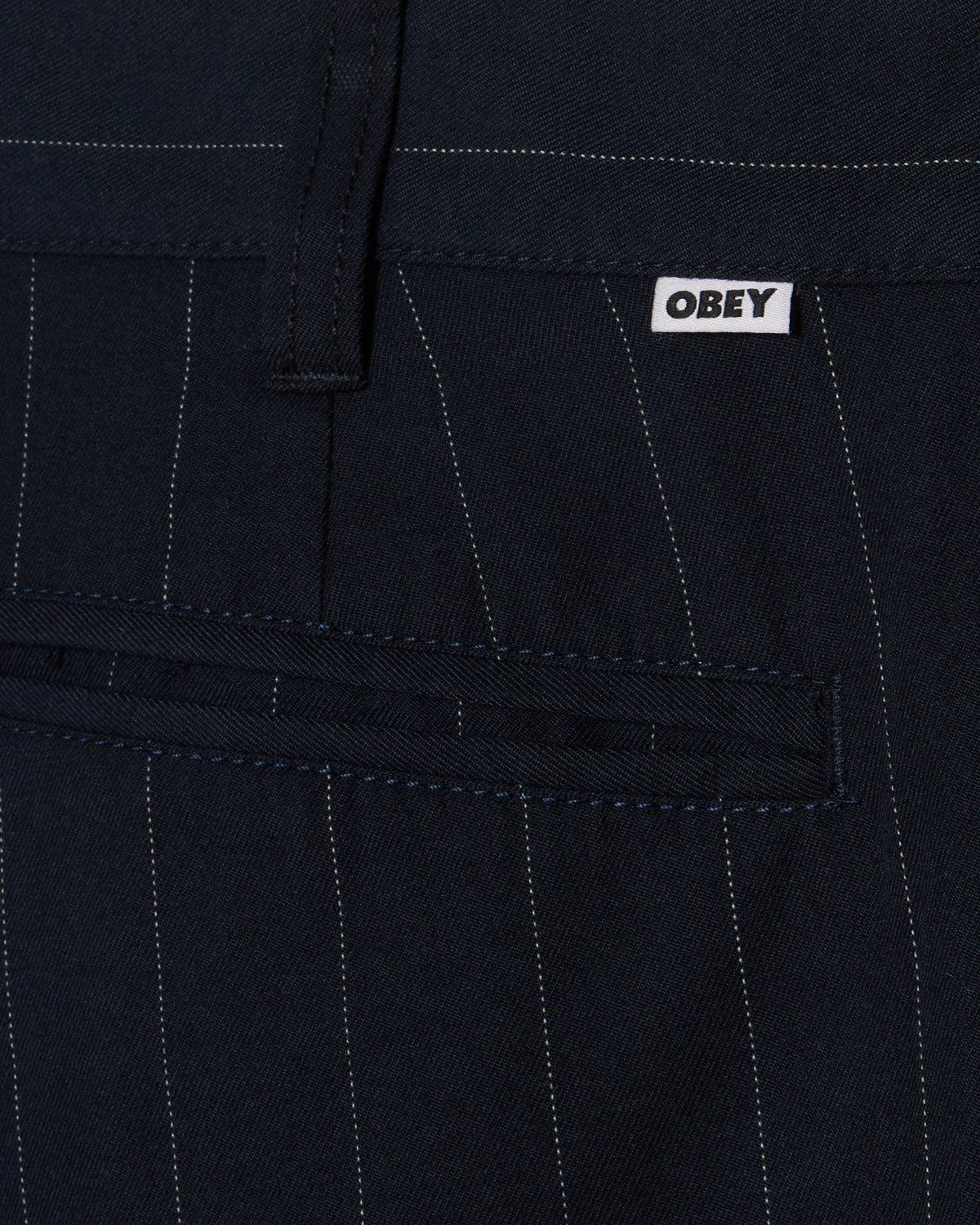 Obey – Dean stripe pleated pant – Midnight navy multi - Pantalons et Shorts - 142020262MNVY28