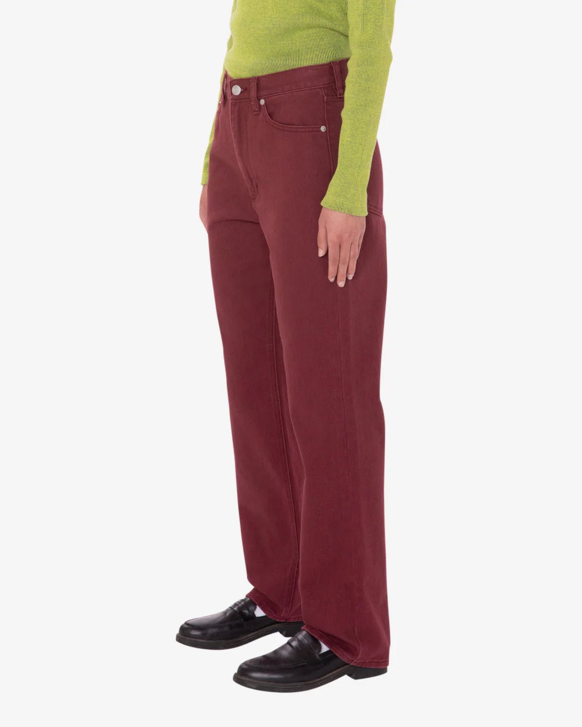 Obey - Everyday Slim 5 Pocket Pant - Wine - Pantalons et Shorts - 242010056