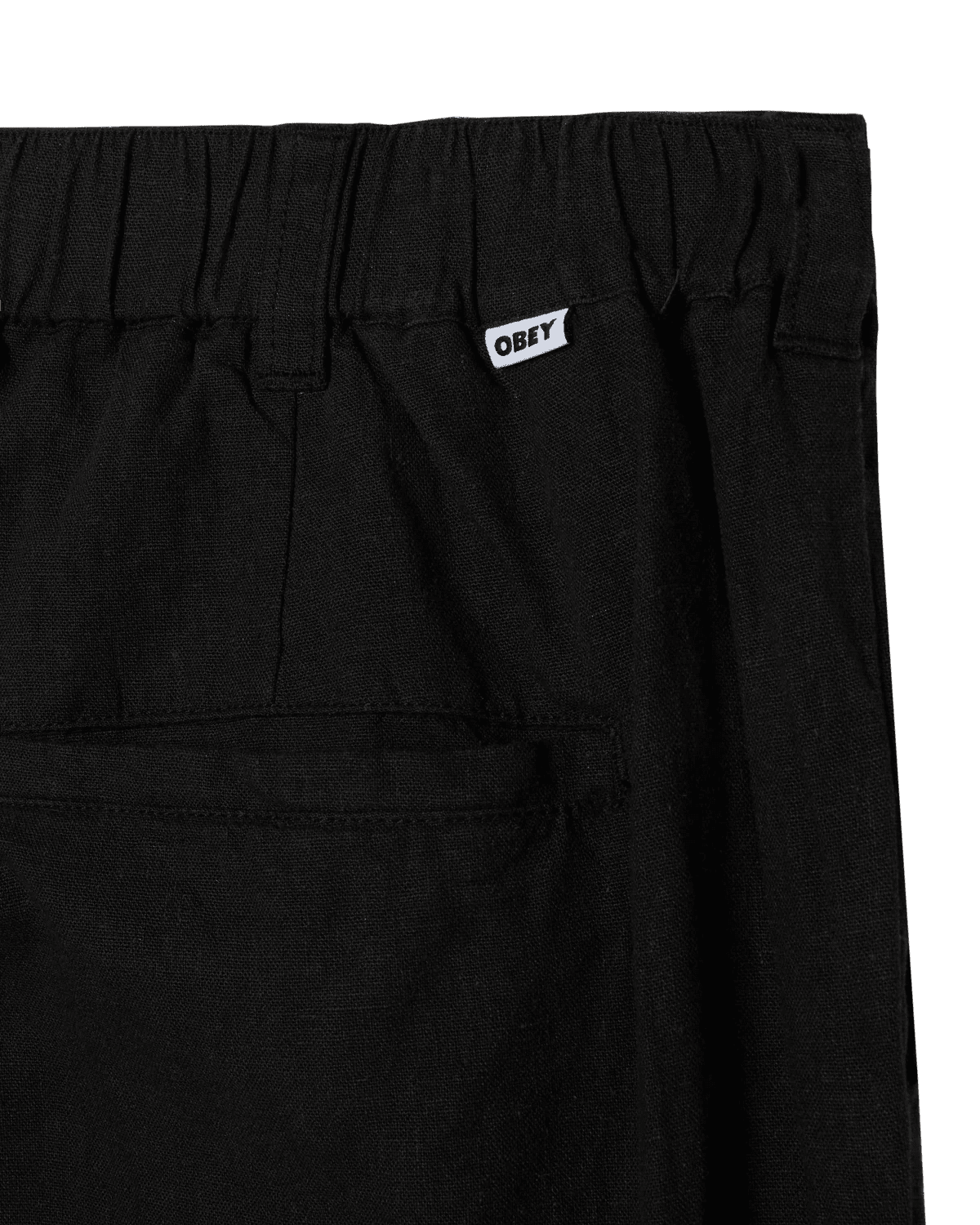 Obey - Foster Pleated Linen Pant - Black - Pantalons et Shorts - 142020273BLK30
