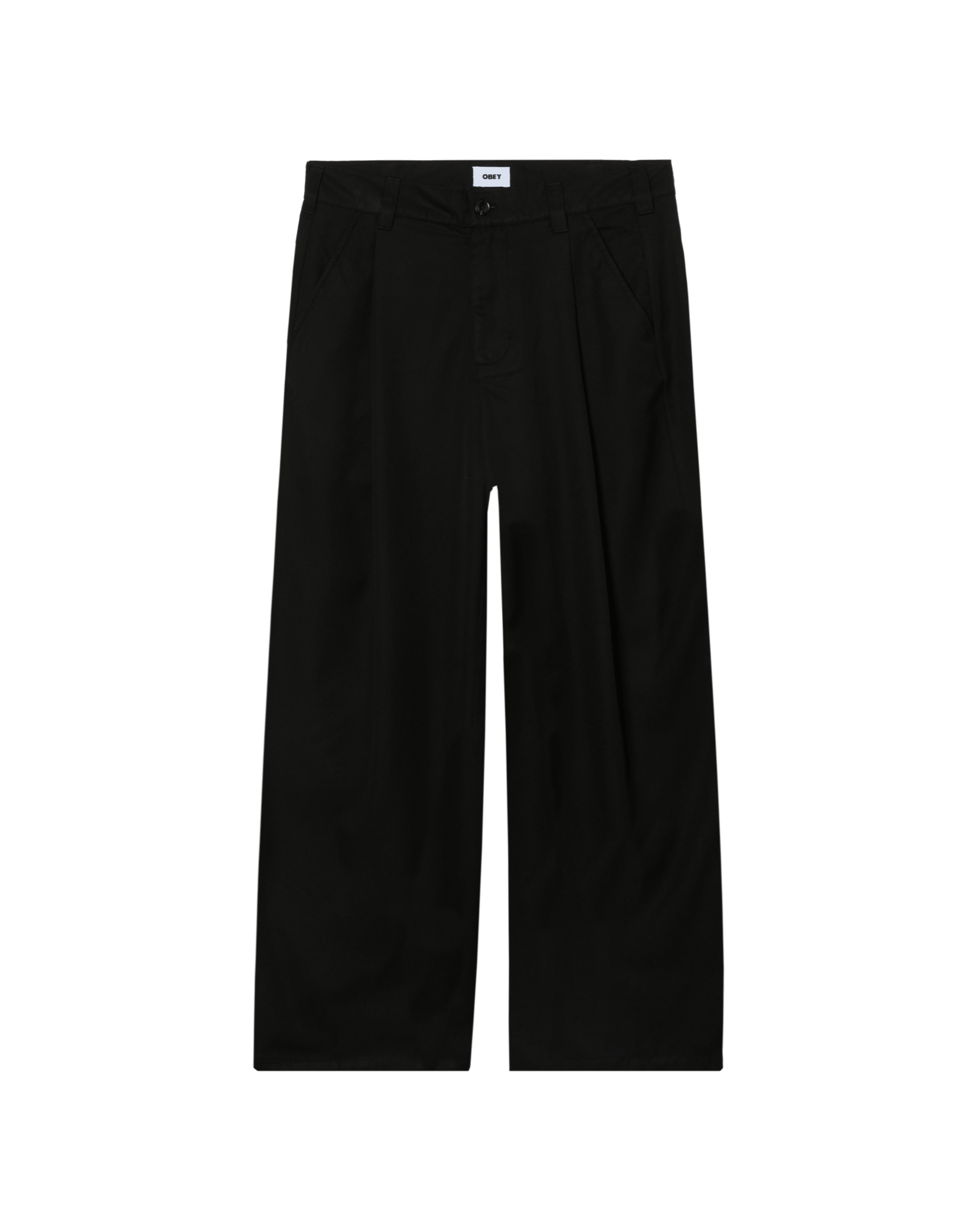Obey - Otis Pleated Pant - Black - Pantalons et Shorts - 142020270BLK28