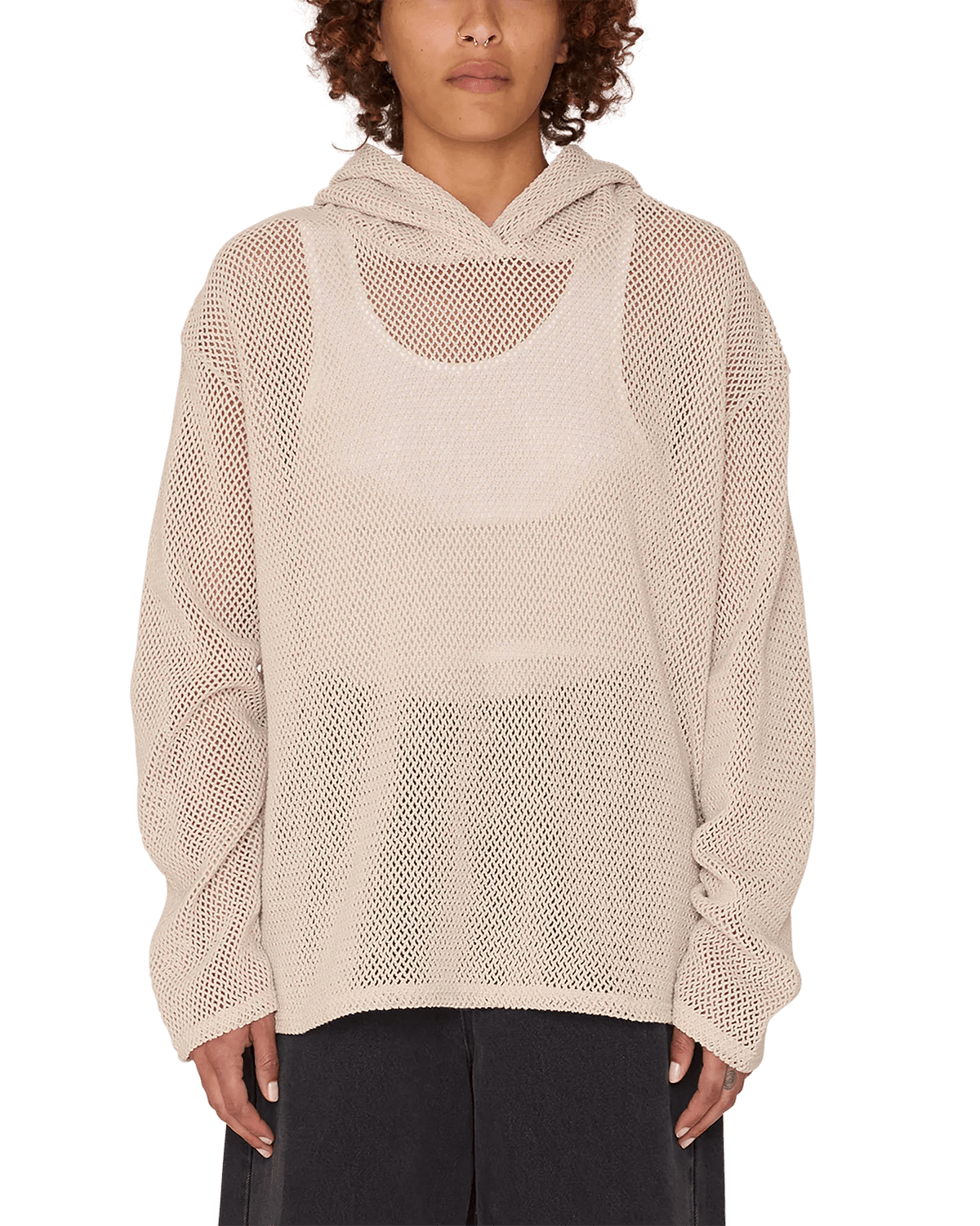 Obey - Billy Mesh LS Hood - Cement - Pulls et Sweats - 231030132