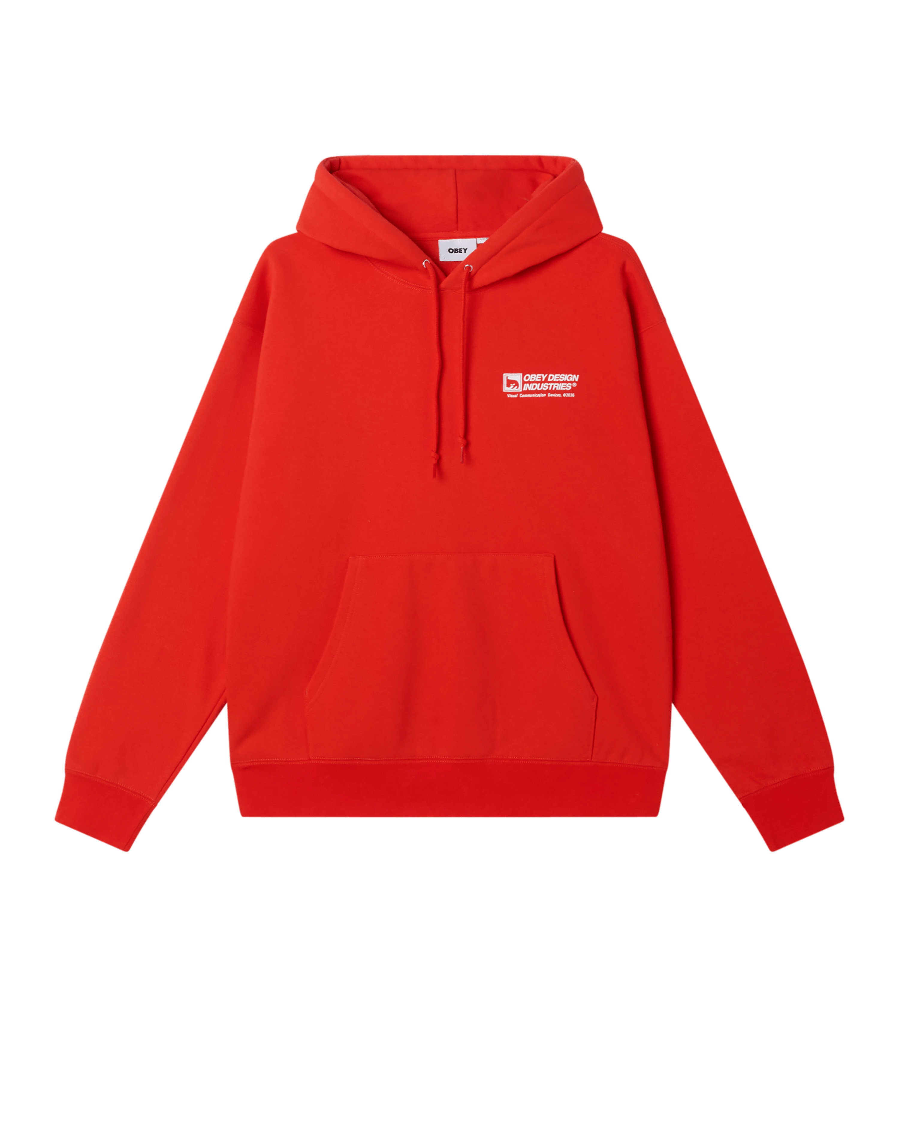 Obey - Design Industries Hood - Fiery red - Pulls et Sweats - 112470268FYRS