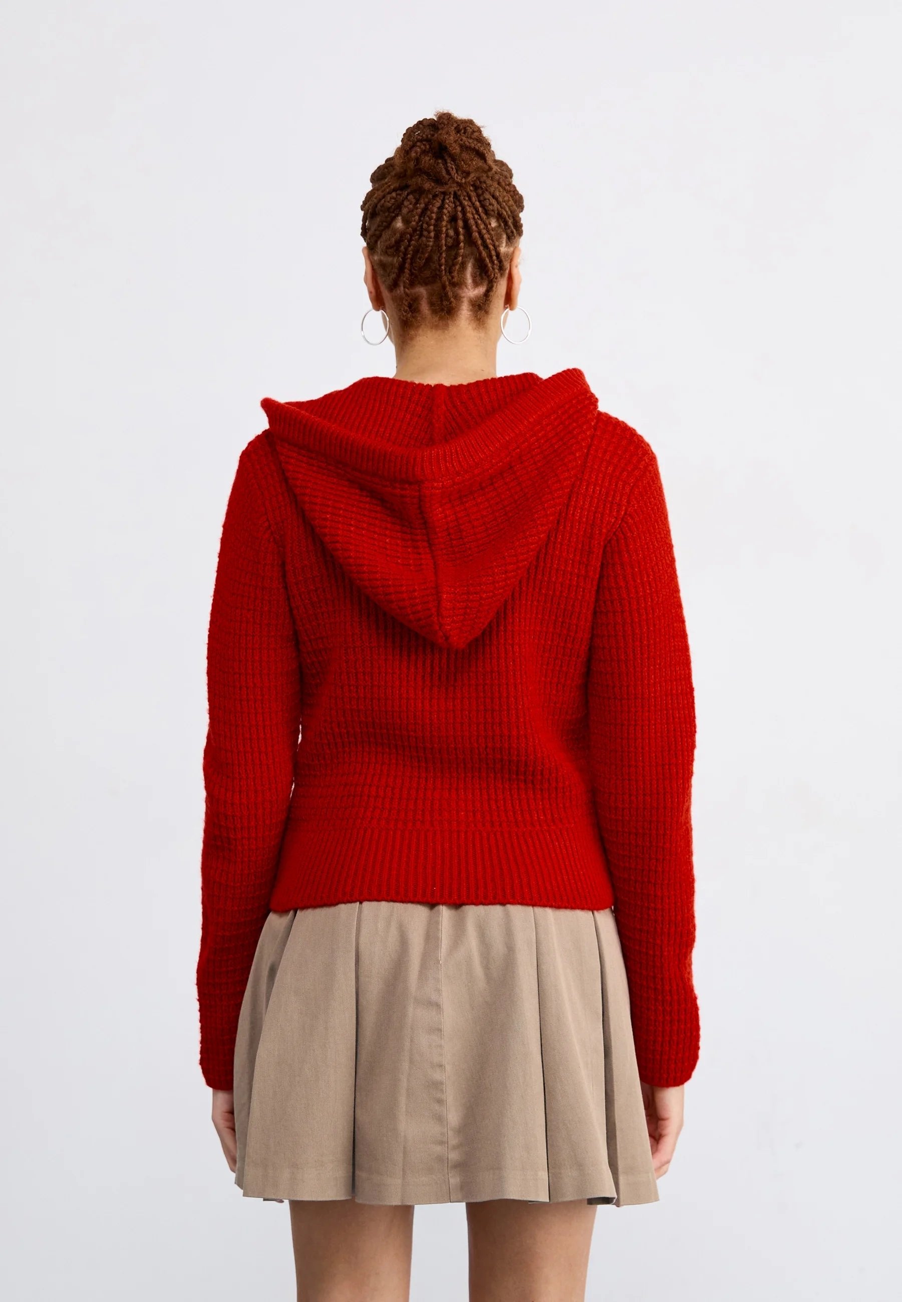 Obey – Glenda hood zip sweater – Tomato - Pulls et Sweats - 251010077TOMS