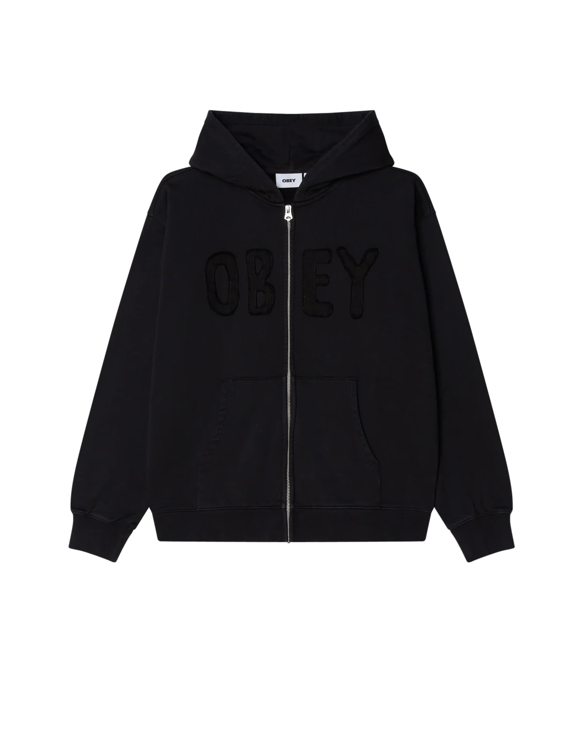 Obey – Hybrid faded zip hood – Digital black faded wash - Pulls et Sweats - 112460032DIBS