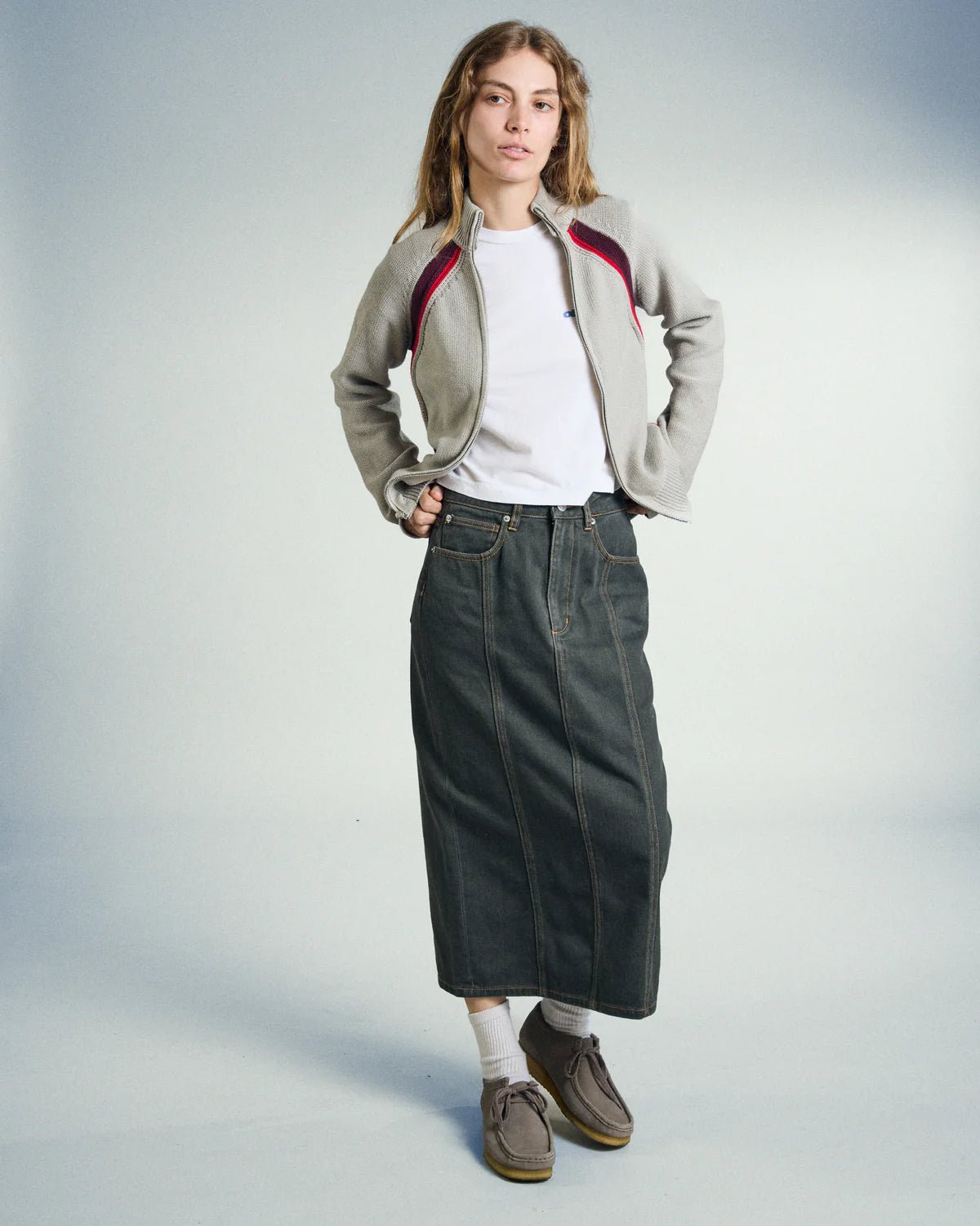 Obey – Lizzie zip mock sweater – Oatmeal heather - Pulls et Sweats - 251010075OATS