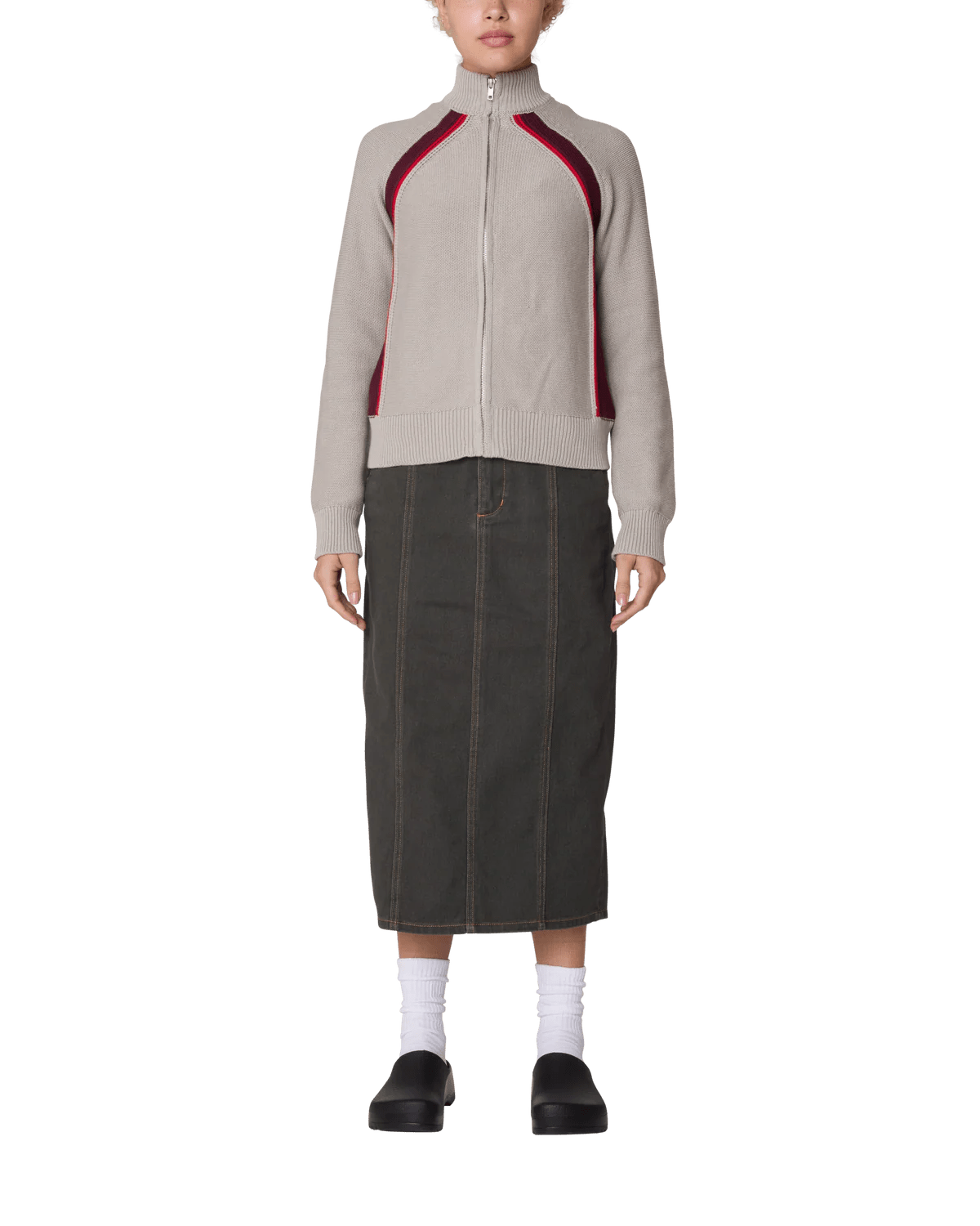 Obey – Lizzie zip mock sweater – Oatmeal heather - Pulls et Sweats - 251010075OATS