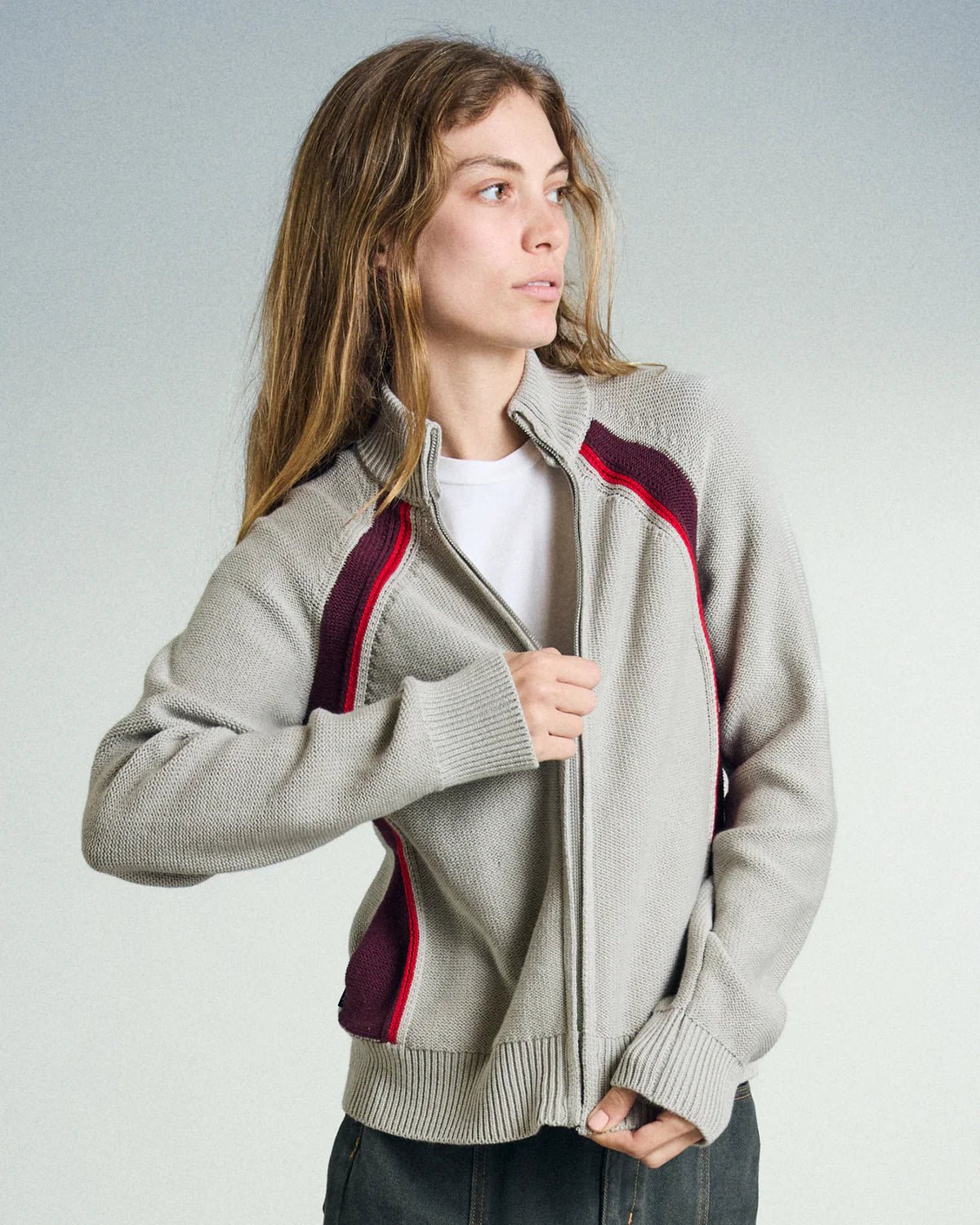 Obey – Lizzie zip mock sweater – Oatmeal heather - Pulls et Sweats - 251010075OATS