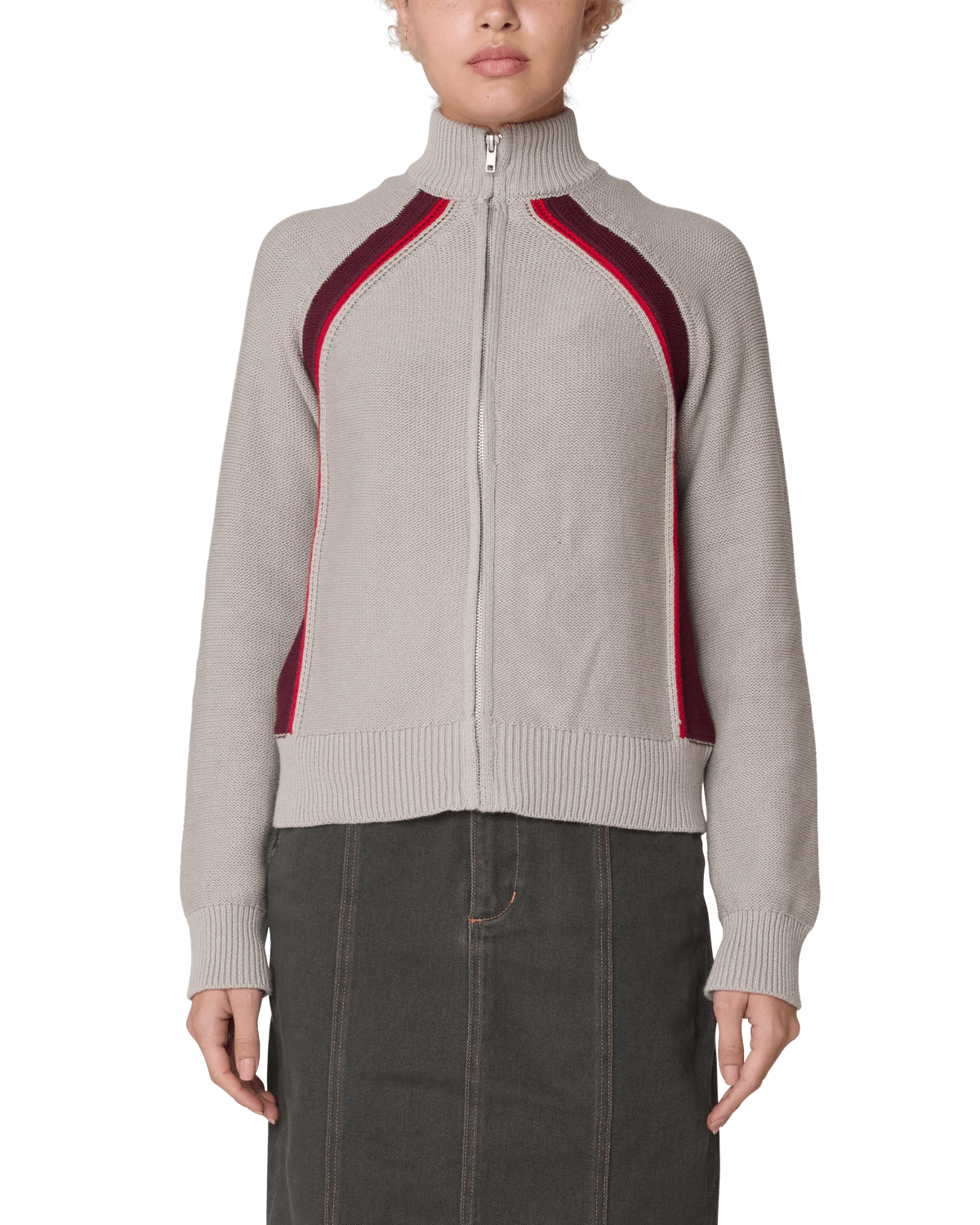 Obey – Lizzie zip mock sweater – Oatmeal heather - Pulls et Sweats - 251010075OATS