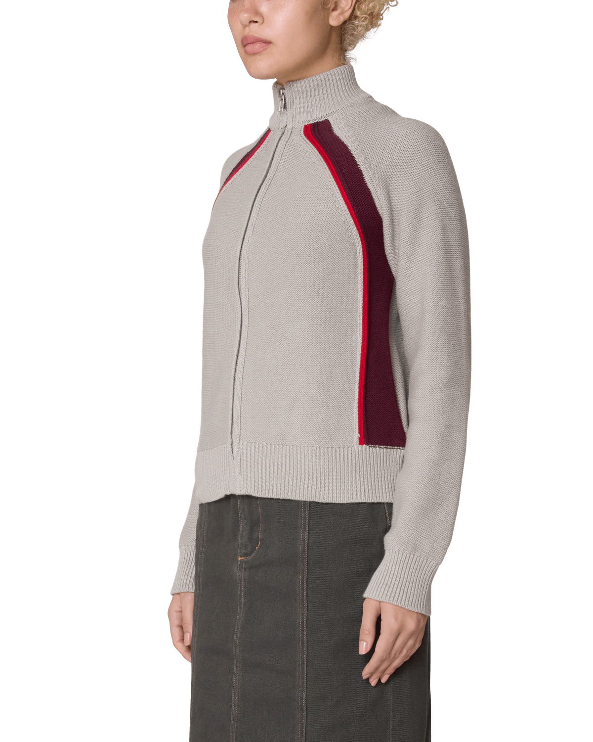 Obey – Lizzie zip mock sweater – Oatmeal heather - Pulls et Sweats - 251010075OATS