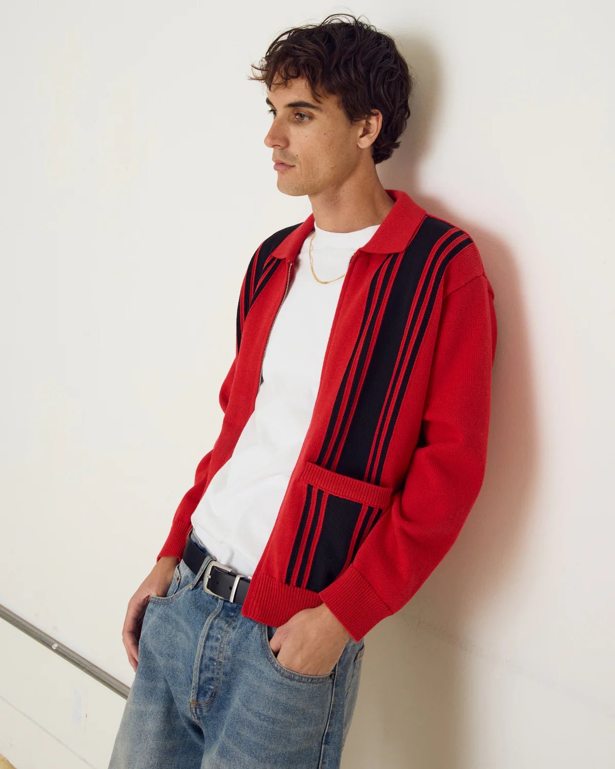 Obey - Matt Zip Up Sweater - Red multi - Pulls et Sweats - 151010046RDMS