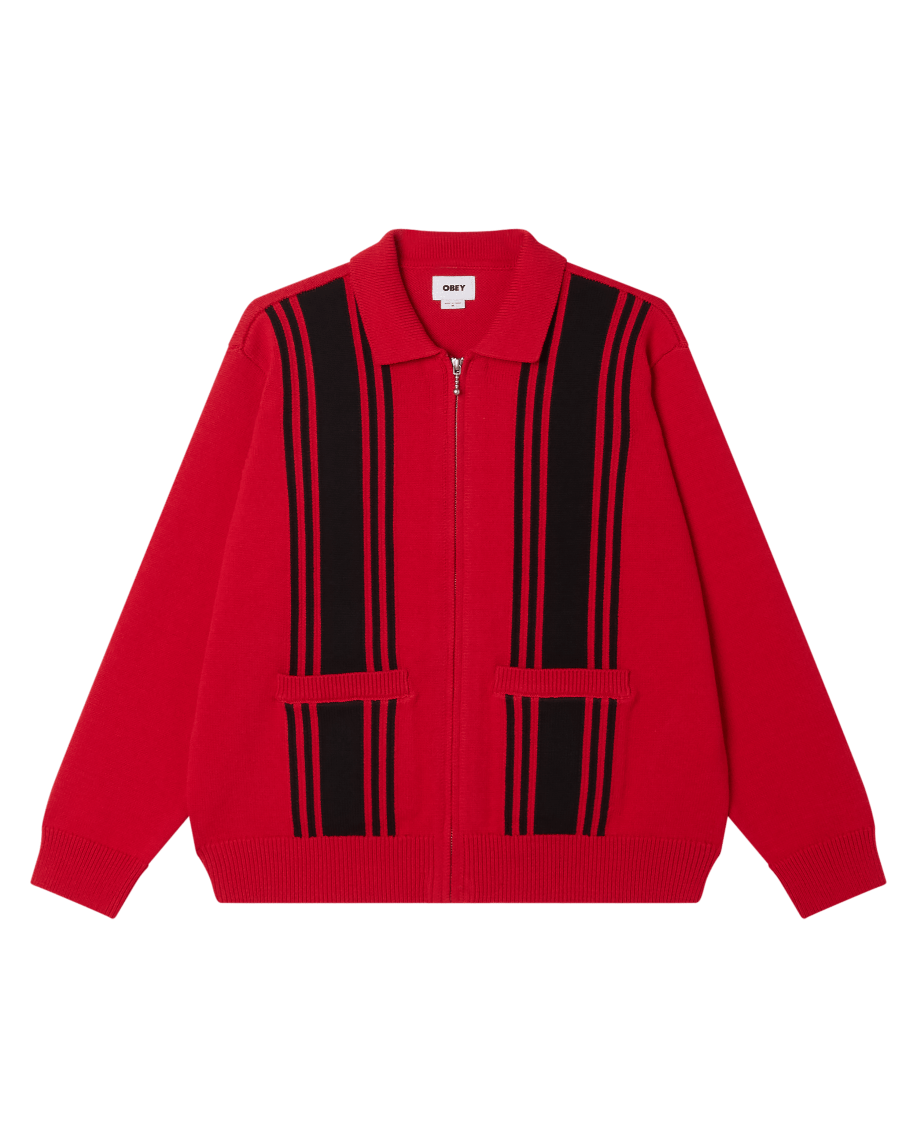 Obey - Matt Zip Up Sweater - Red multi - Pulls et Sweats - 151010046RDMS