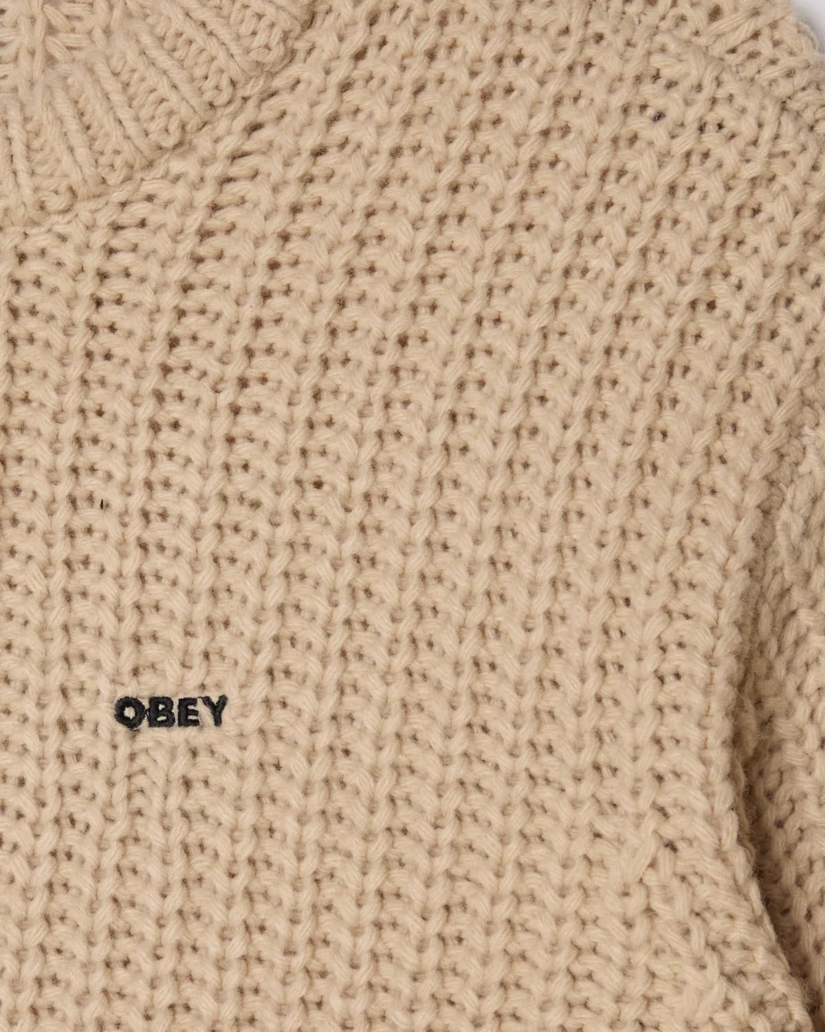 Obey – Obey bold chunky sweater – Oatmeal - Pulls et Sweats - 151000108OATS
