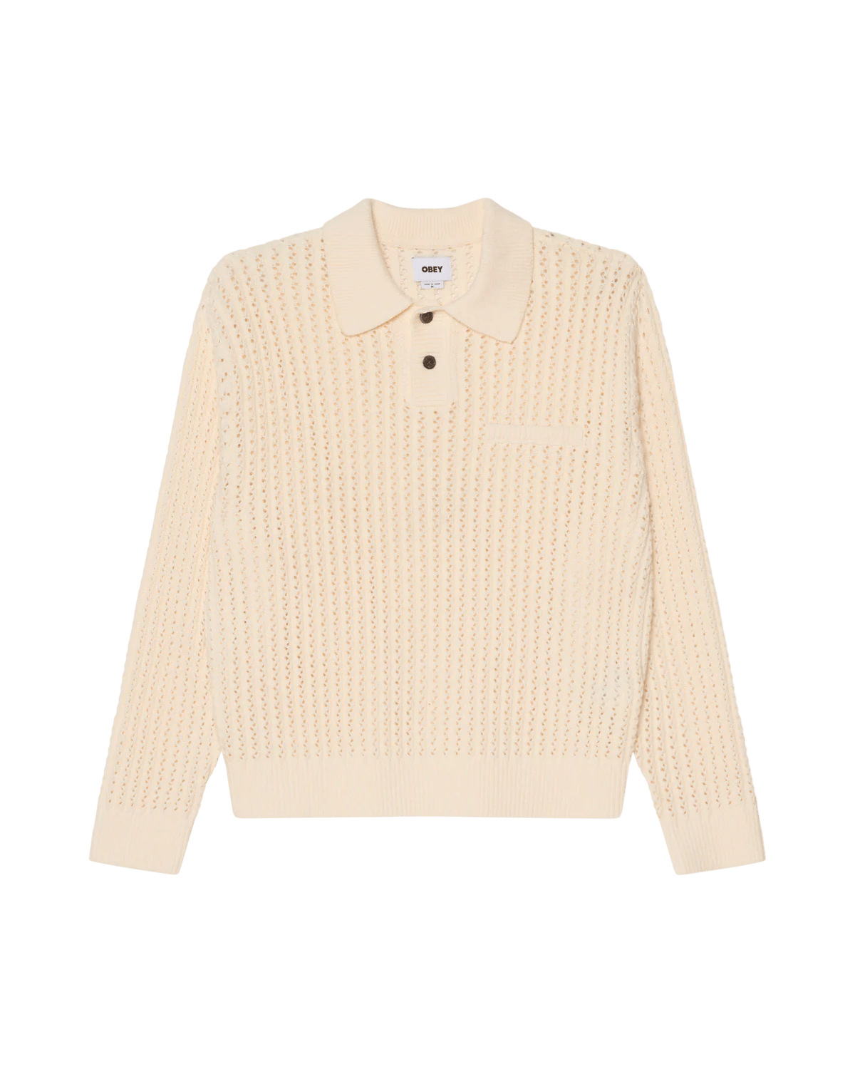 Obey – Obey duane polo sweater – Natural - Pulls et Sweats - 151000112NATS