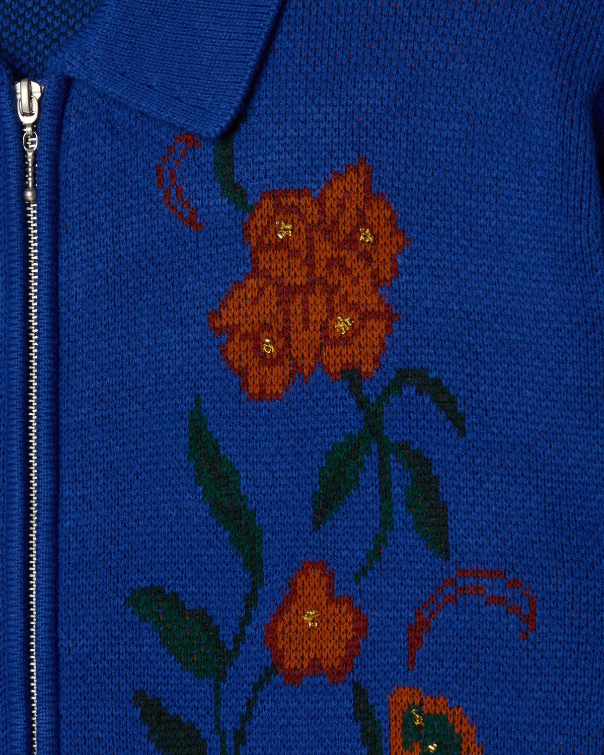 Obey – Obey floral zip cardigan – Surf Blue - Pulls et Sweats - 