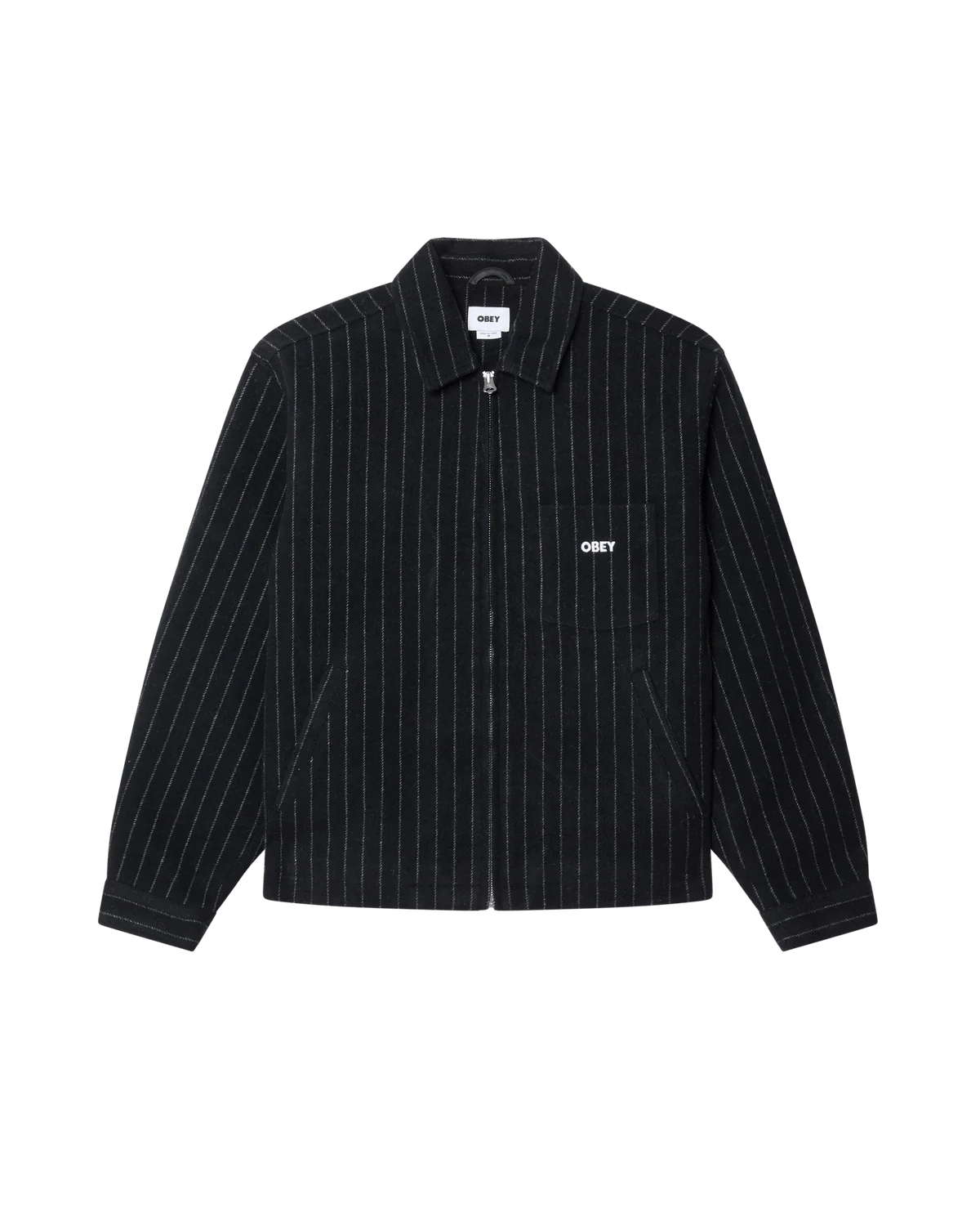 Obey – Obey vernon zip jacket – Navy multi - Pulls et Sweats - 121800609NVMS