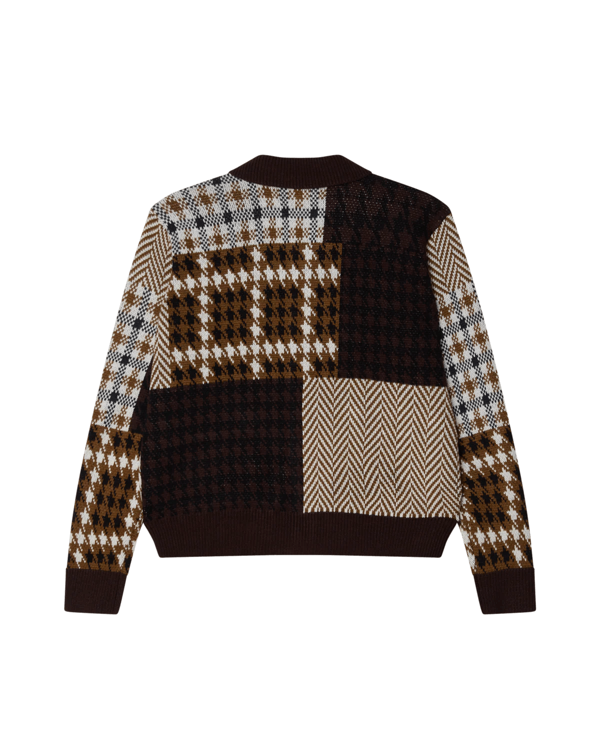 Obey – Patchwork cardigan – Brown Multi - Pulls et Sweats - 151010045-BWM