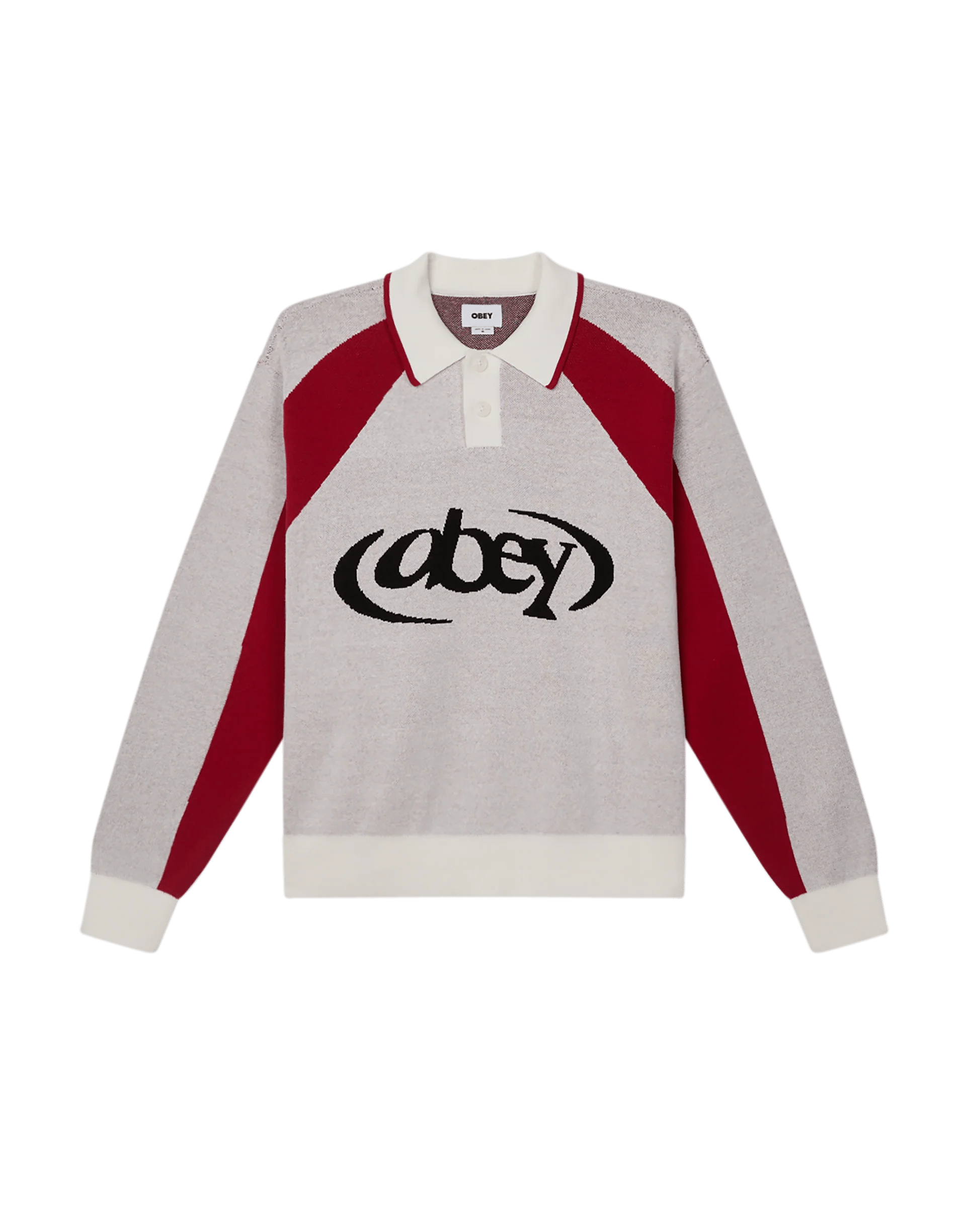 Obey - Soccer Polo Sweater - White Multi - Pulls et Sweats - 151000100