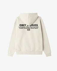 Obey - Studios Hoodie - Unbleached-Pulls et Sweats-166913717