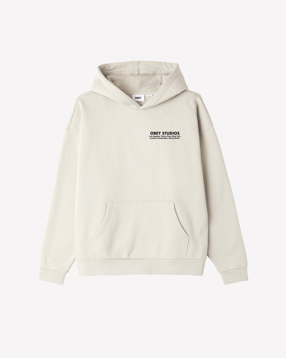 Obey - Studios Hoodie - Unbleached-Pulls et Sweats-166913717