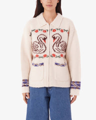 Obey - Swans Zip Sweater - Unbleached Multi - Pulls et Sweats - 251010069