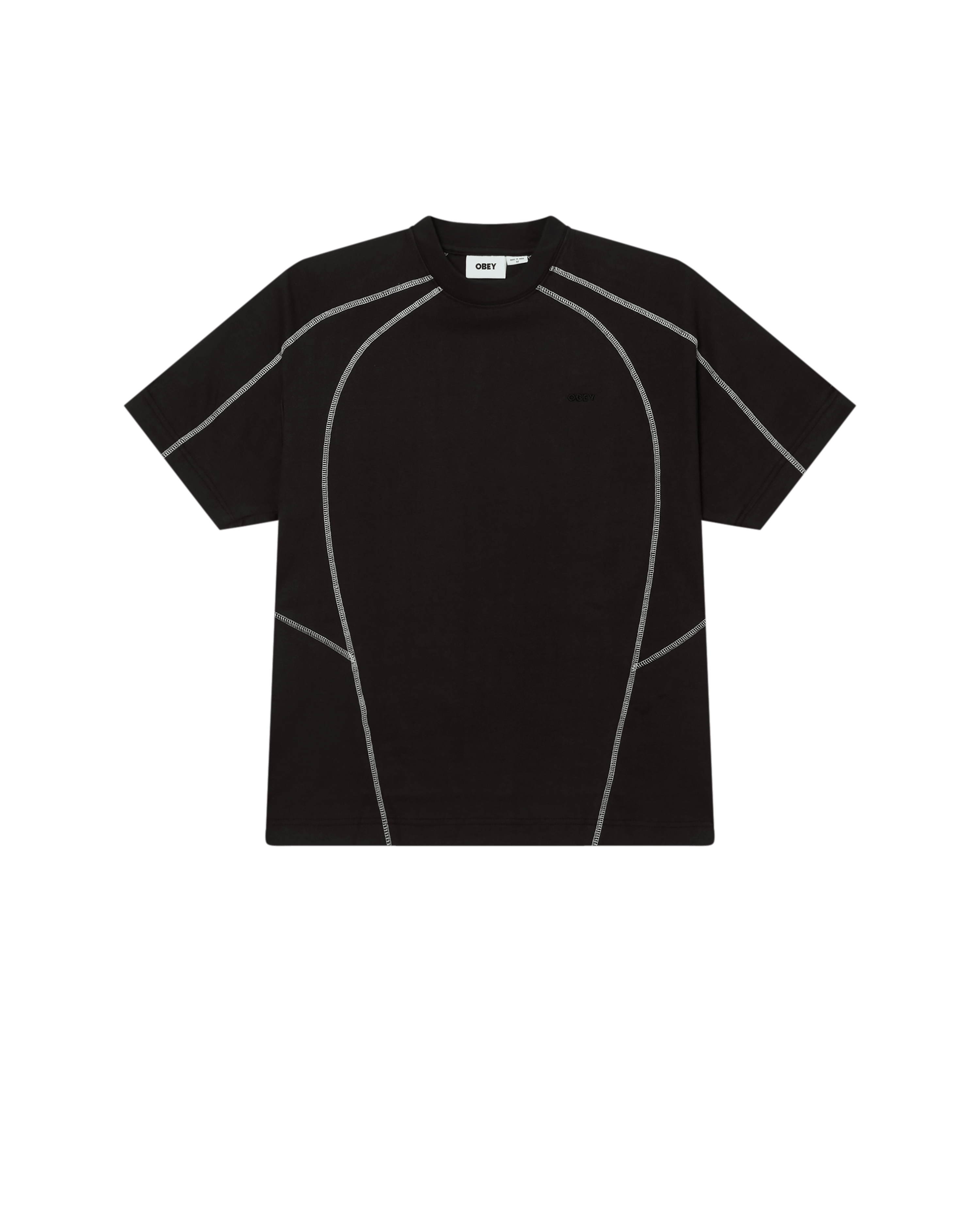 Obey - Contrast Stitch Tee - Digital black - T-shirts - 131080381DIBS