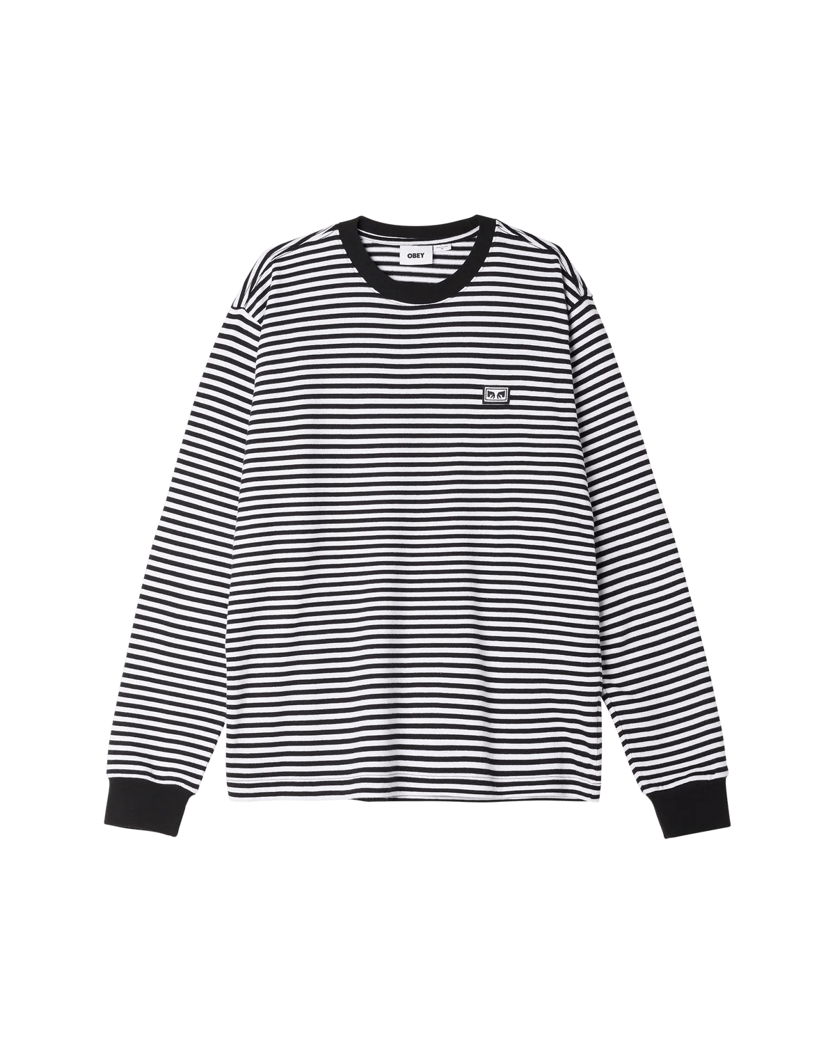 Obey - Est. Works Ls T-shirt - Black Multi - T-shirts - 131030119